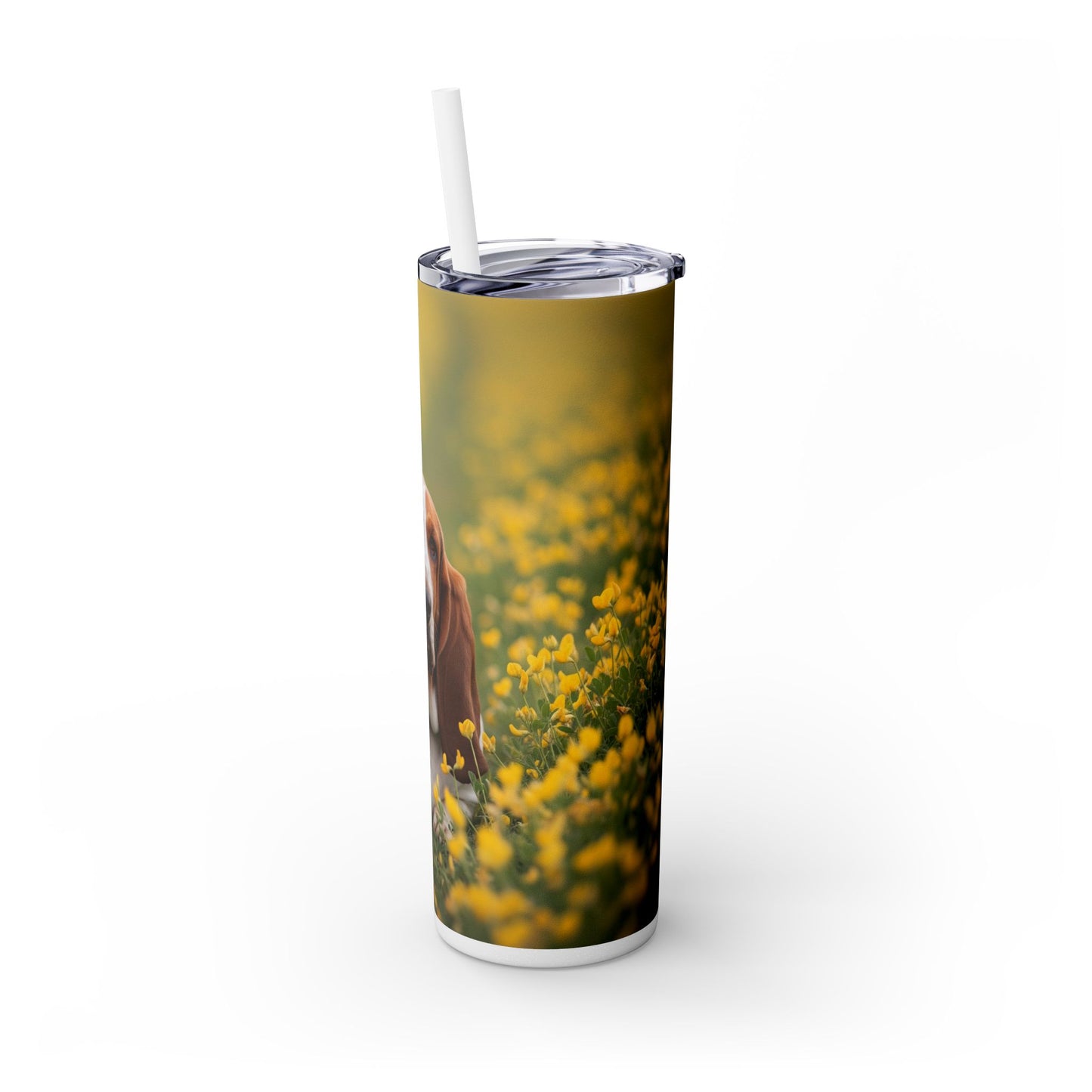 Basset Hound Tumbler with Straw, 20oz