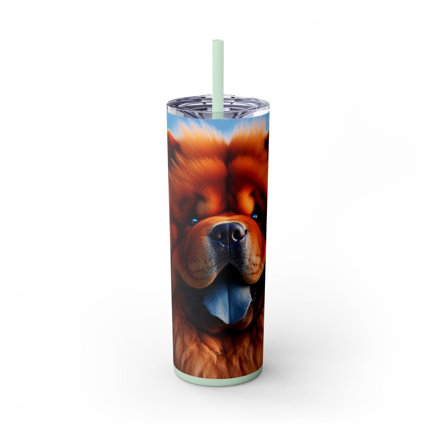 Chow Chow Skinny Tumbler with Straw, 20oz