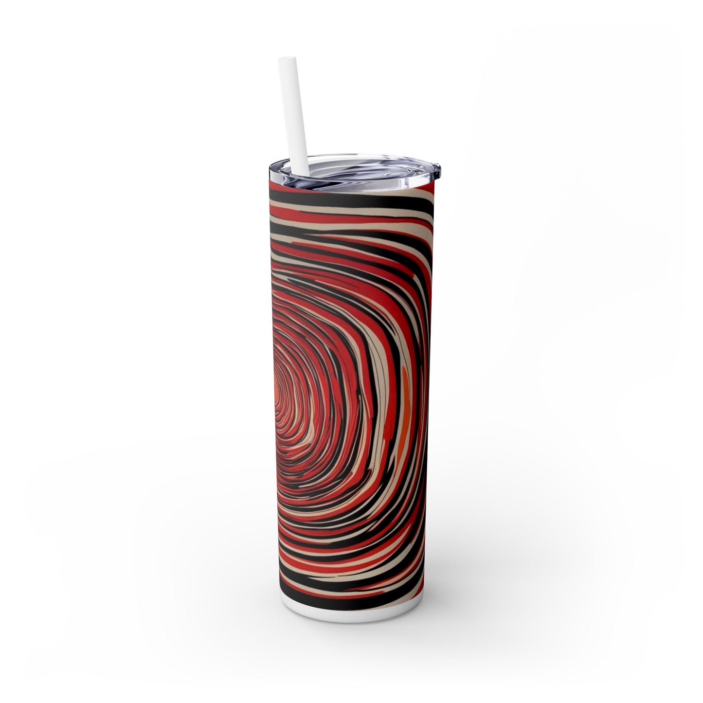Optical Illusion Skinny Tumbler with Straw, 20oz
