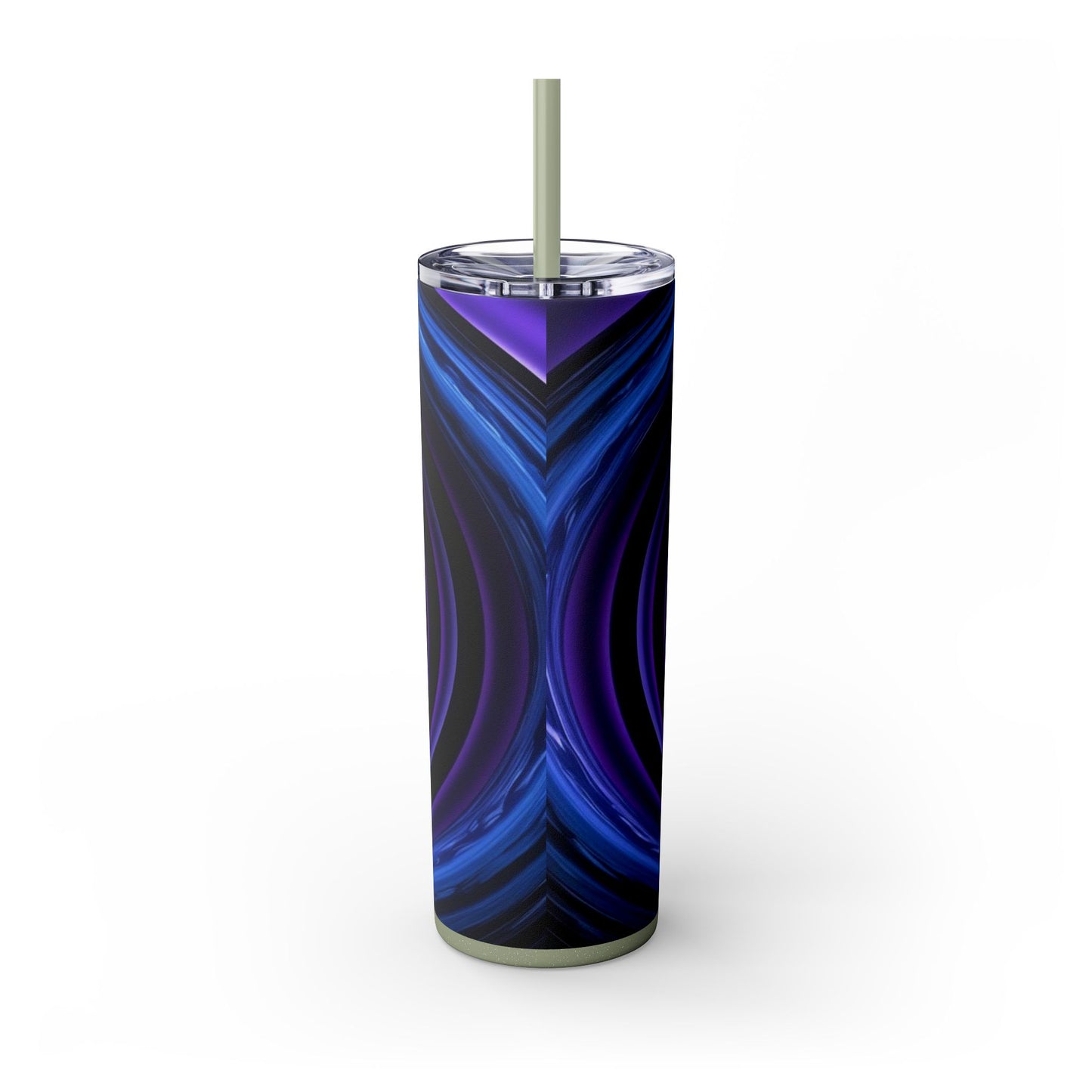 Optical Illusion Skinny Tumbler with Straw, 20oz