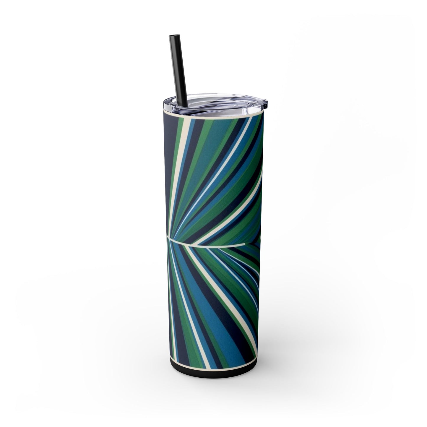 Optical Illusion Skinny Tumbler with Straw, 20oz