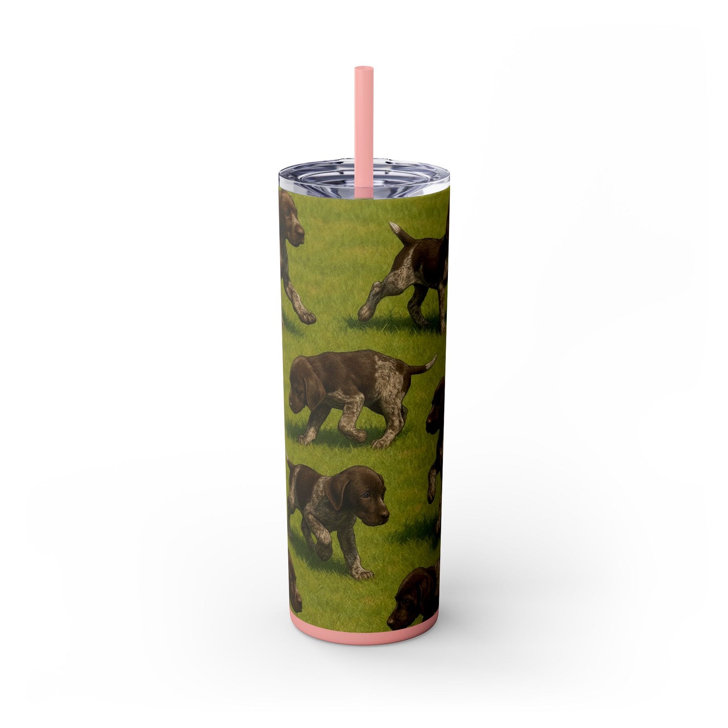 German Shorthaired Pointer puppies Tumbler with Straw, 20oz