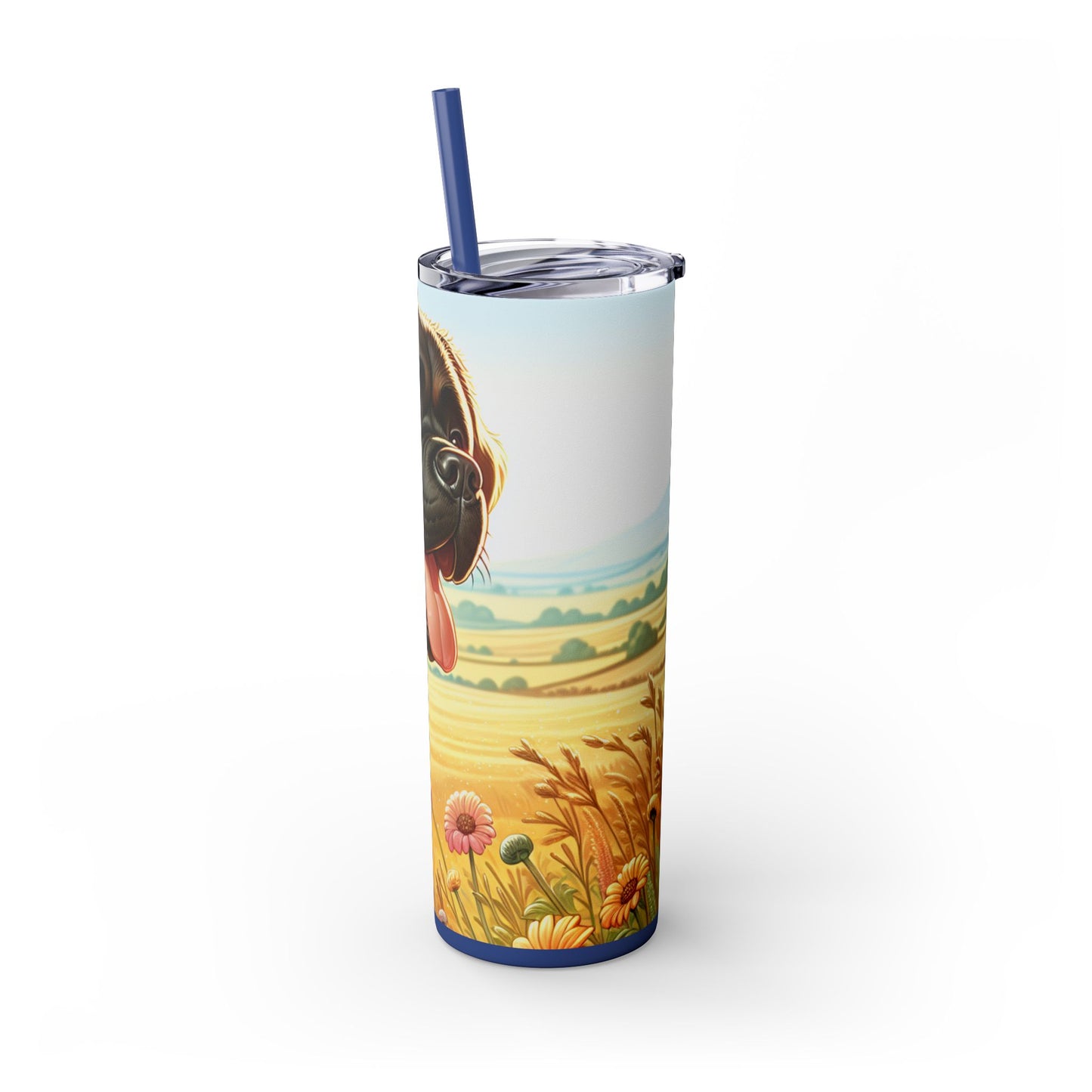 Spanish Mastiff Skinny Tumbler with Straw, 20oz