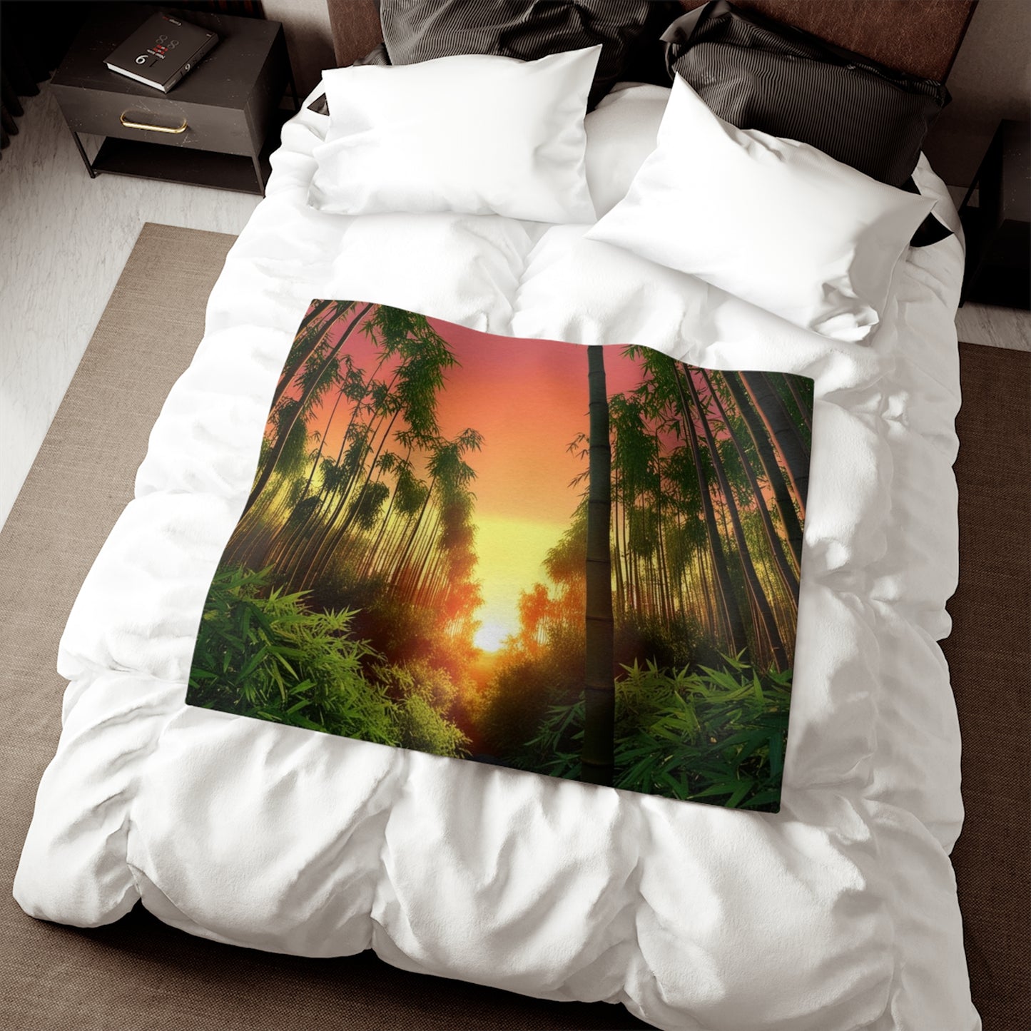 Bamboo Forest Sunrise Sweatshirt Blanket