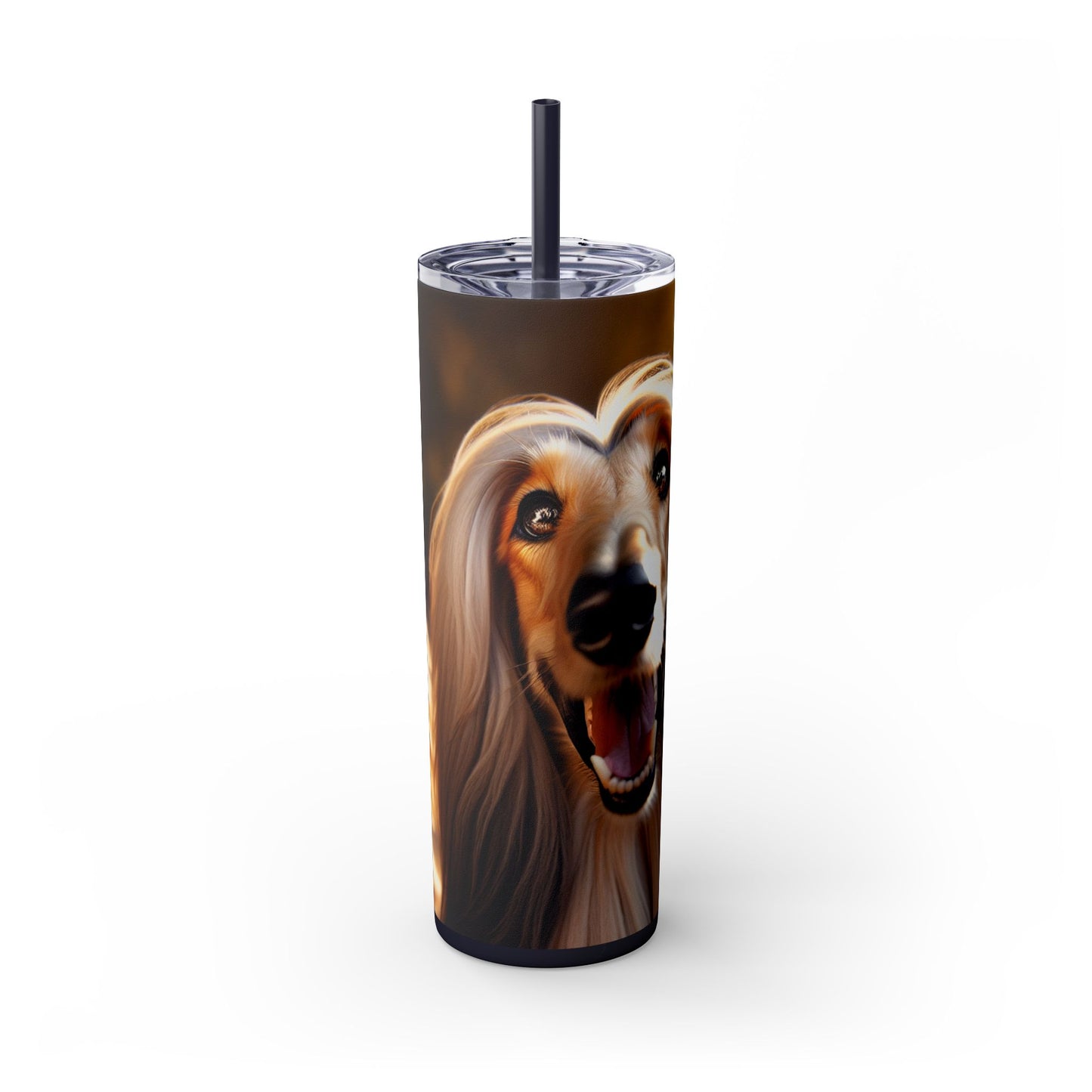Afghan Hound Tumbler with Straw, 20oz