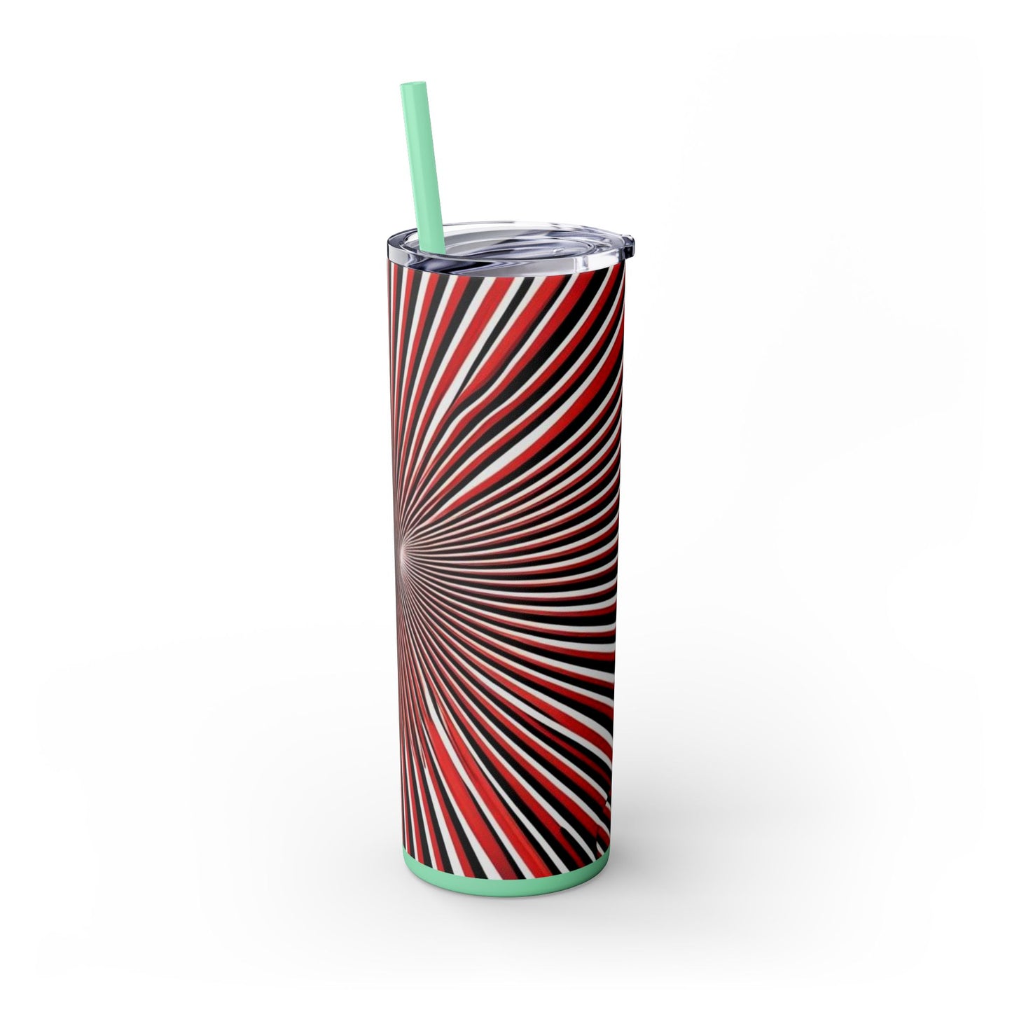 Optical Illusion Skinny Tumbler with Straw, 20oz