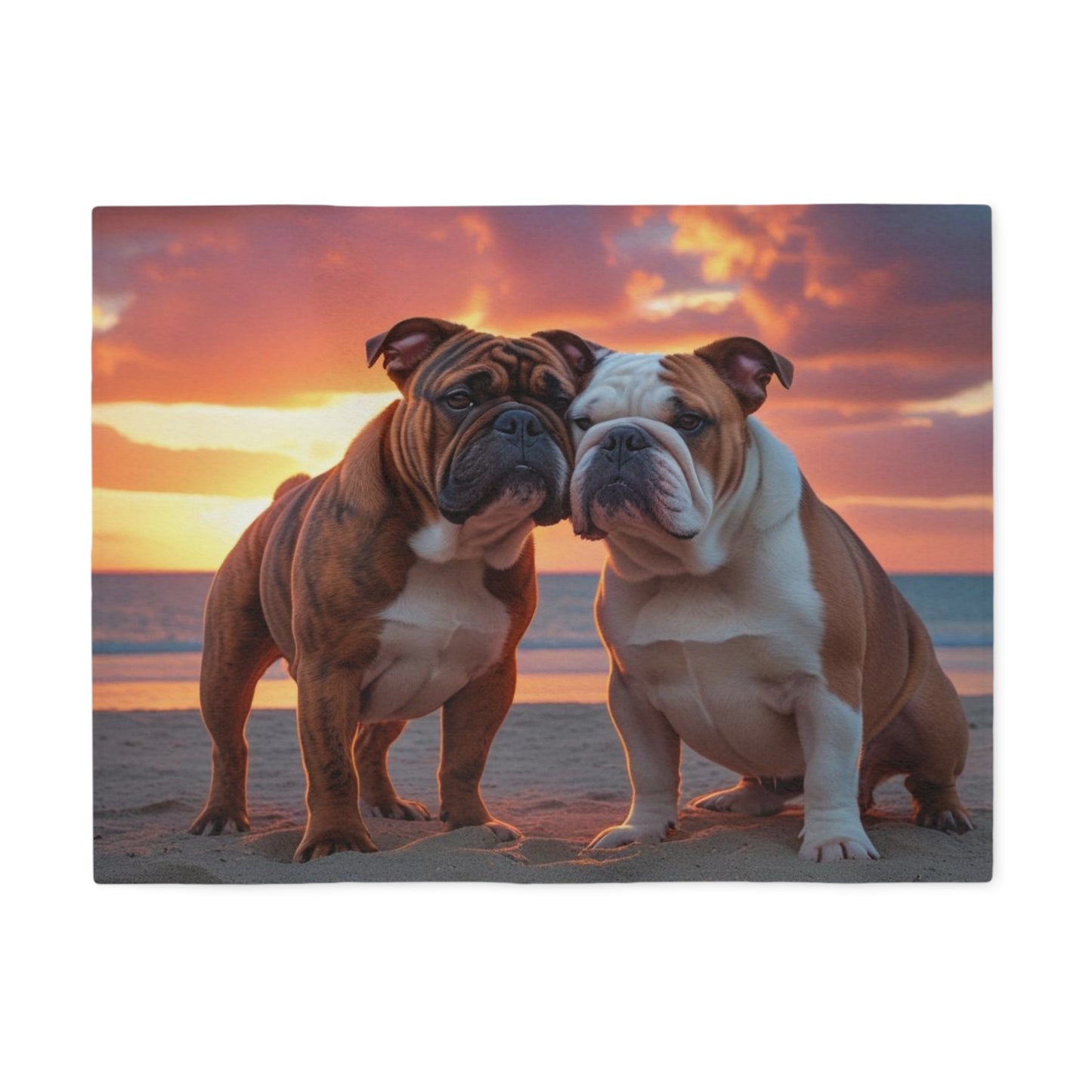 Bulldog Love Sweatshirt Blanket