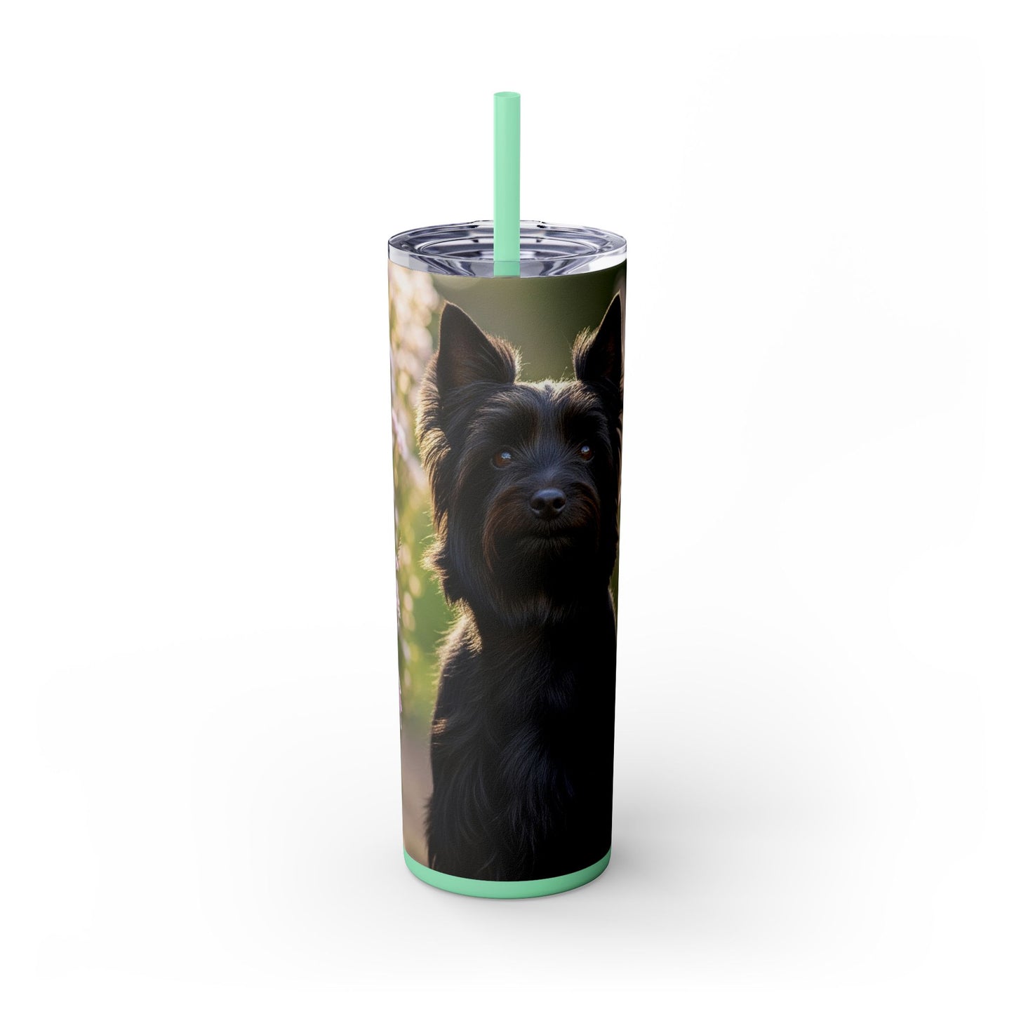 Australian Silky Terrier Tumbler with Straw, 20oz