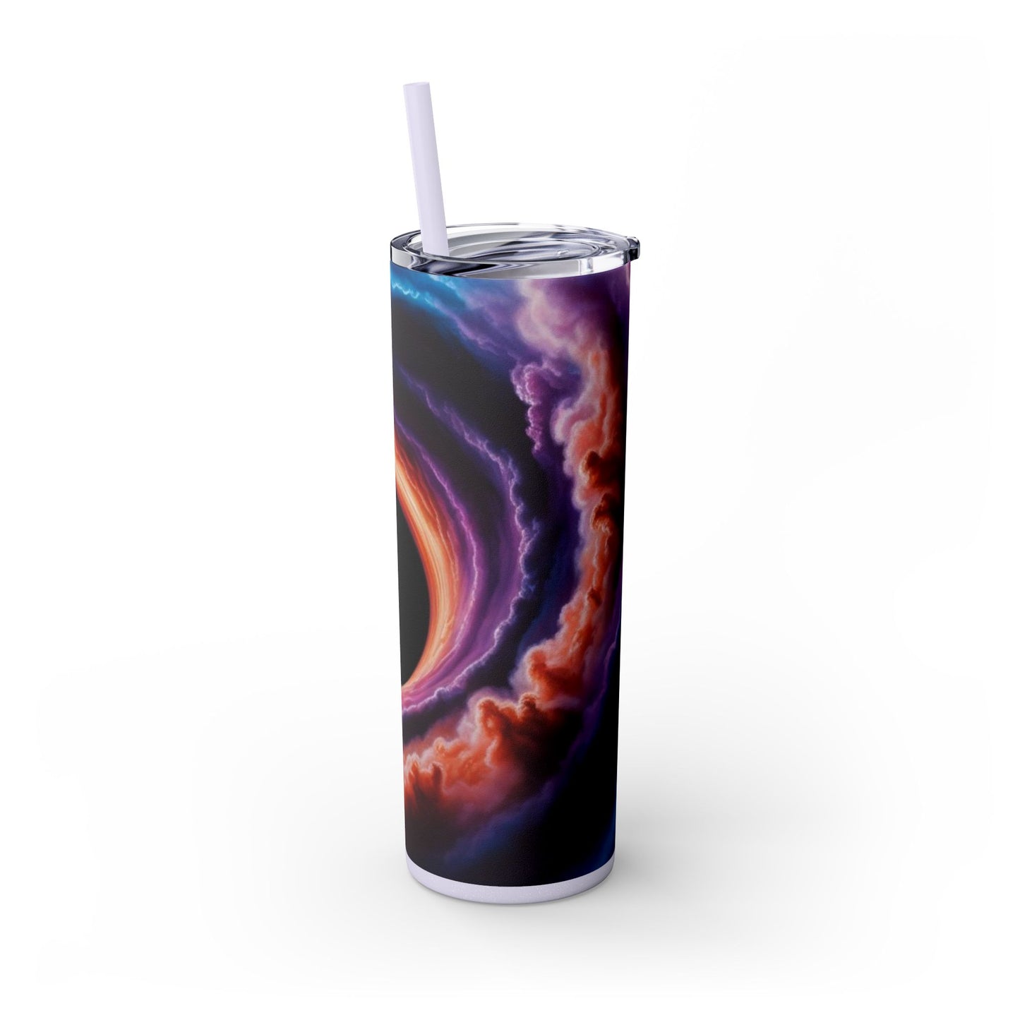 Optical Illusion Skinny Tumbler with Straw, 20oz