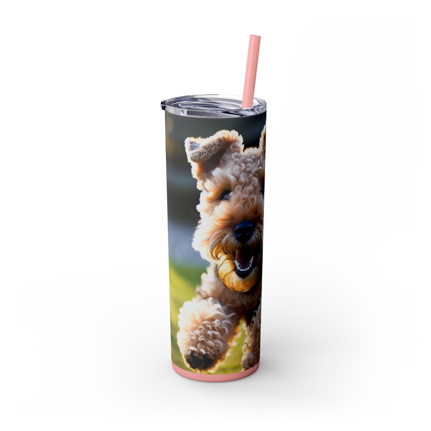 Lakeland Terrier Skinny Tumbler with Straw, 20oz