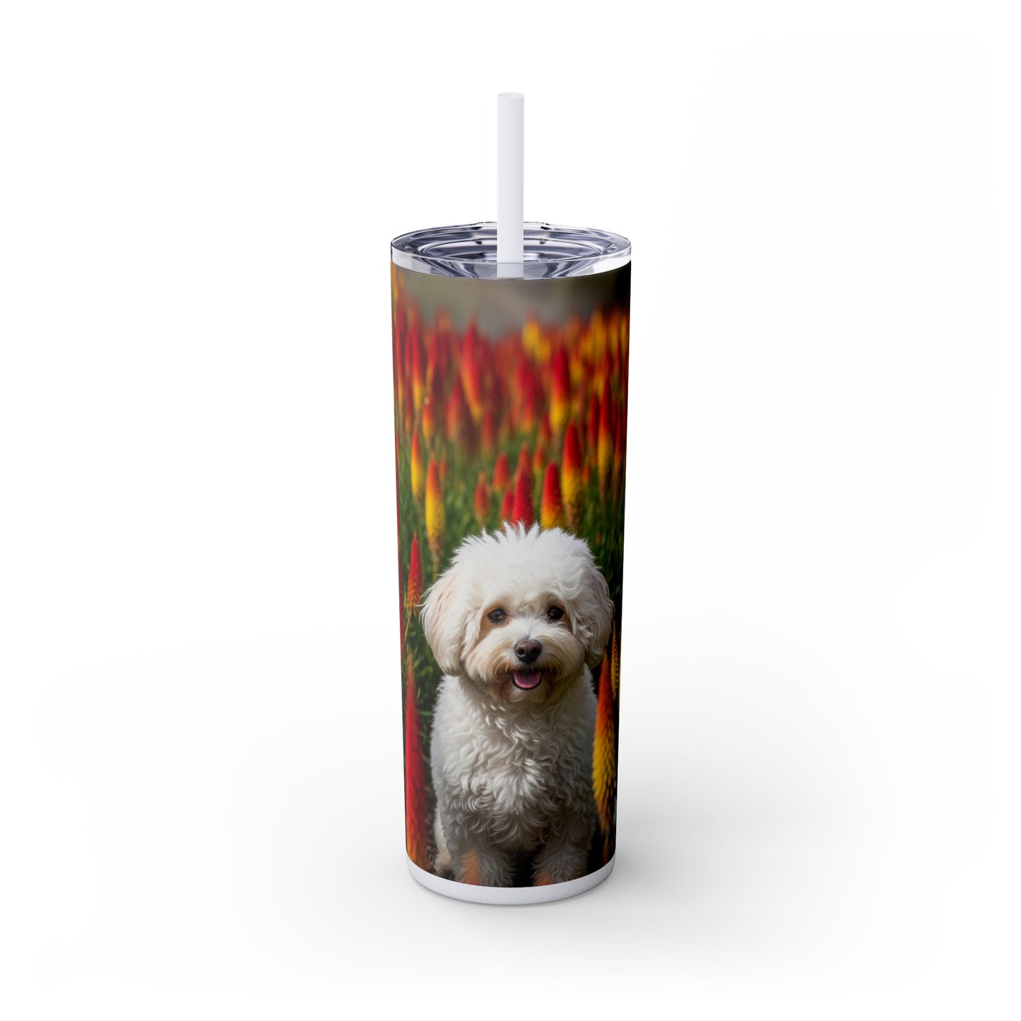 Bichonpoo Tumbler with Straw, 20oz