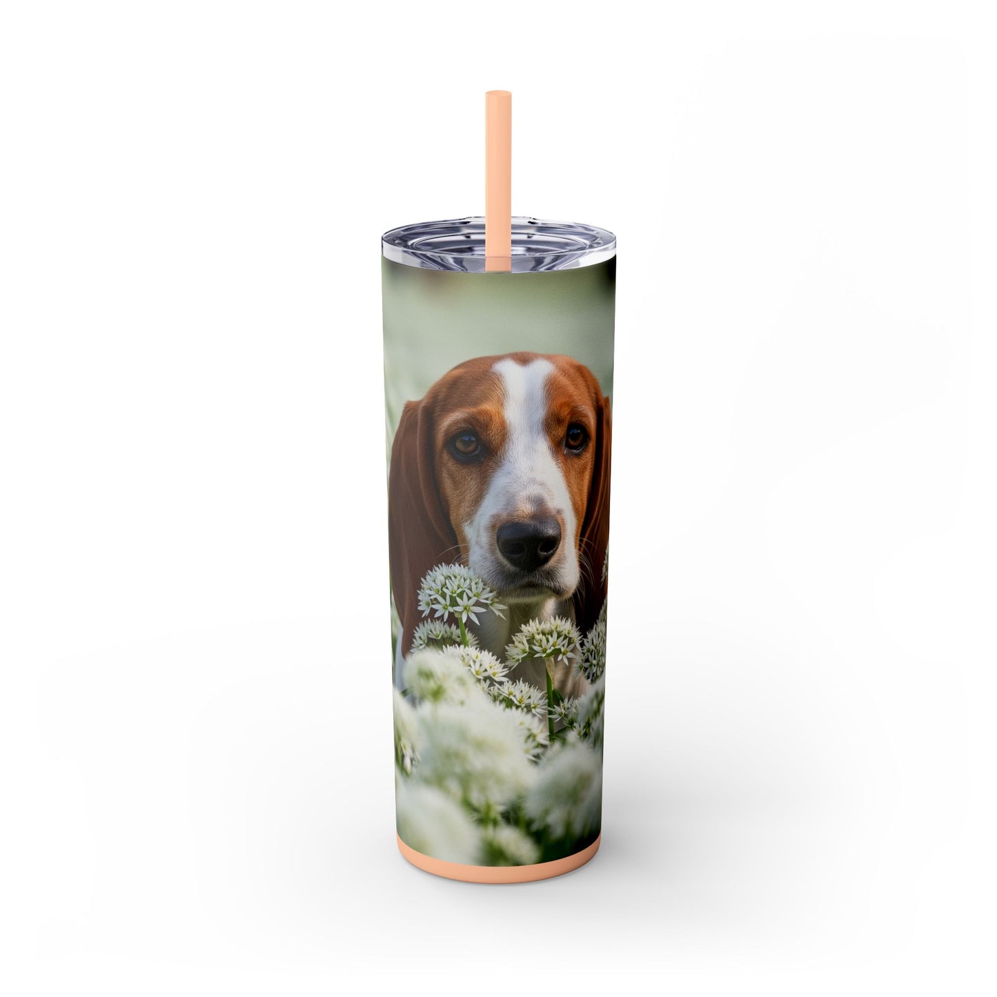 Petit Basset Griffon Vendeen Skinny Tumbler with Straw, 20oz