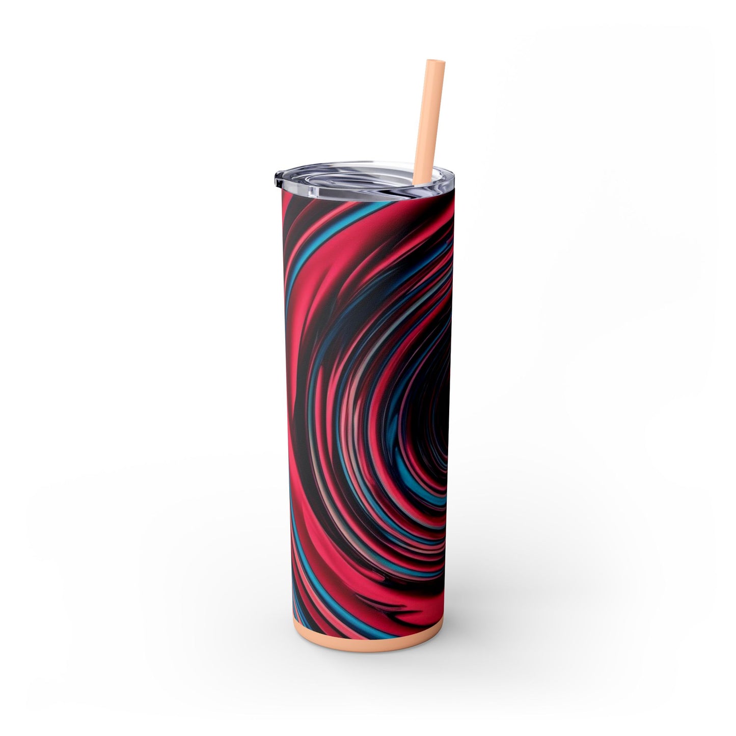 Optical Illusion Skinny Tumbler with Straw, 20oz