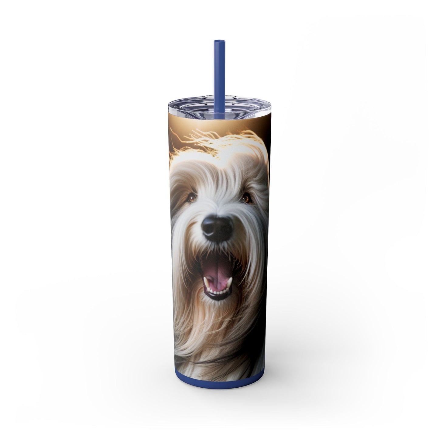 Bearded Collie Tumbler with Straw, 20oz