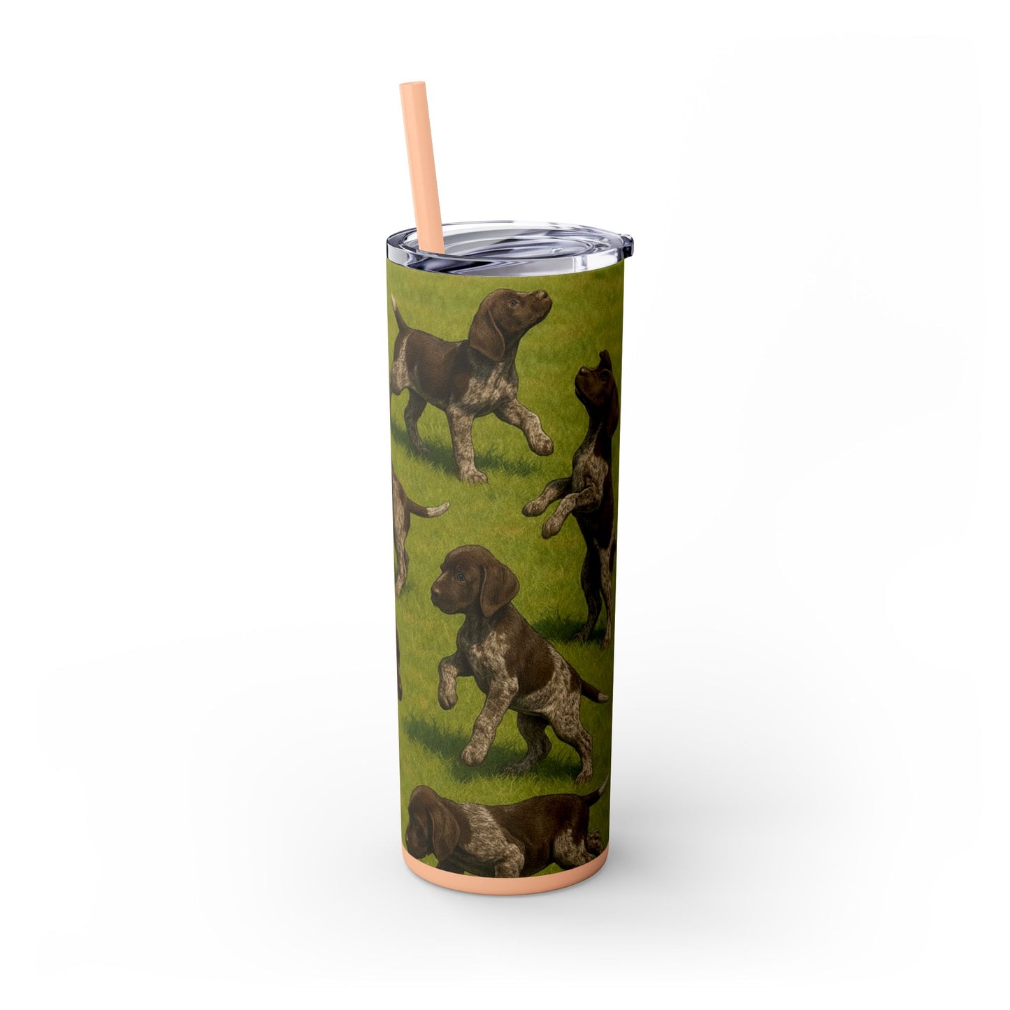 German Shorthaired Pointer puppies Tumbler with Straw, 20oz