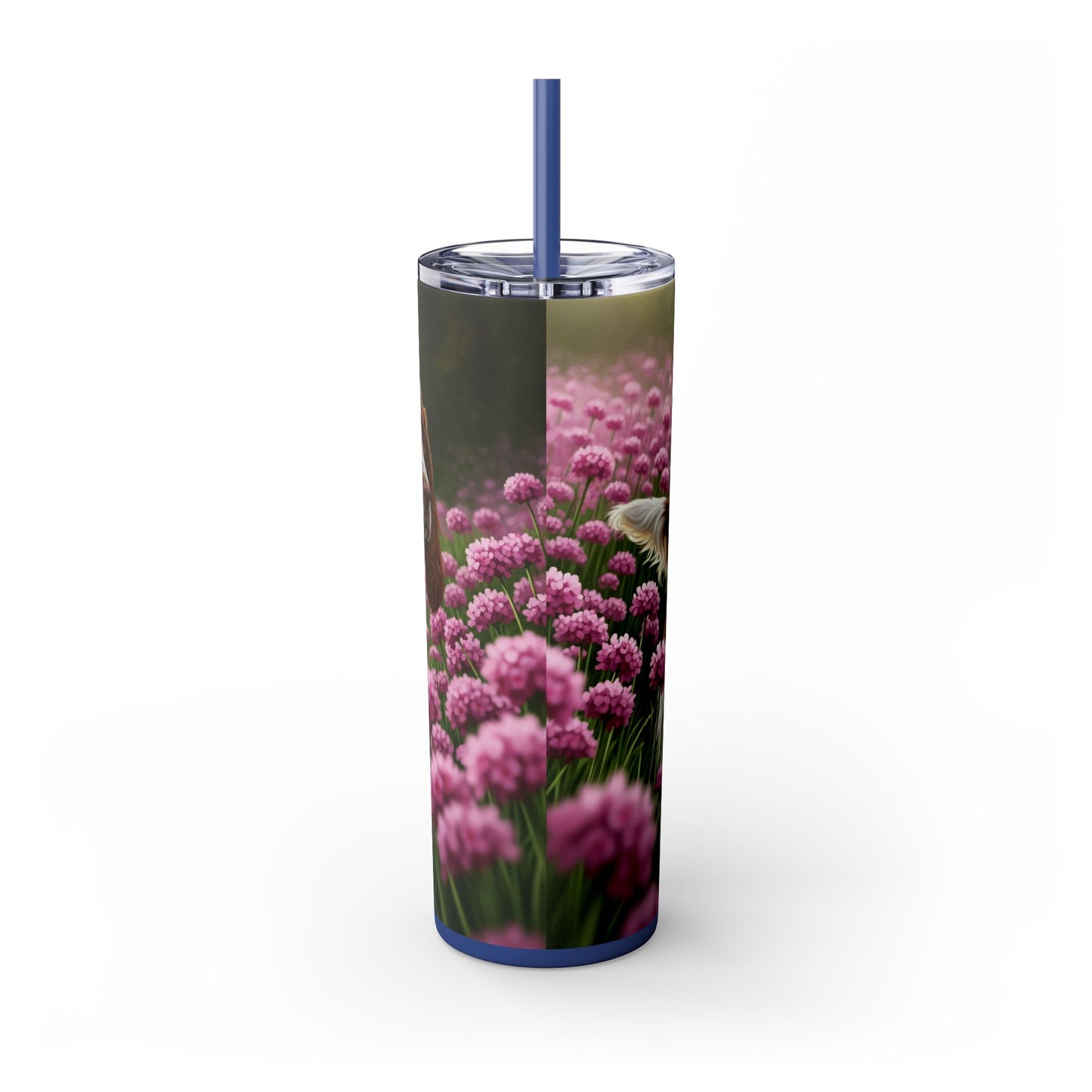 English Springer Spaniel Skinny Tumbler with Straw, 20oz