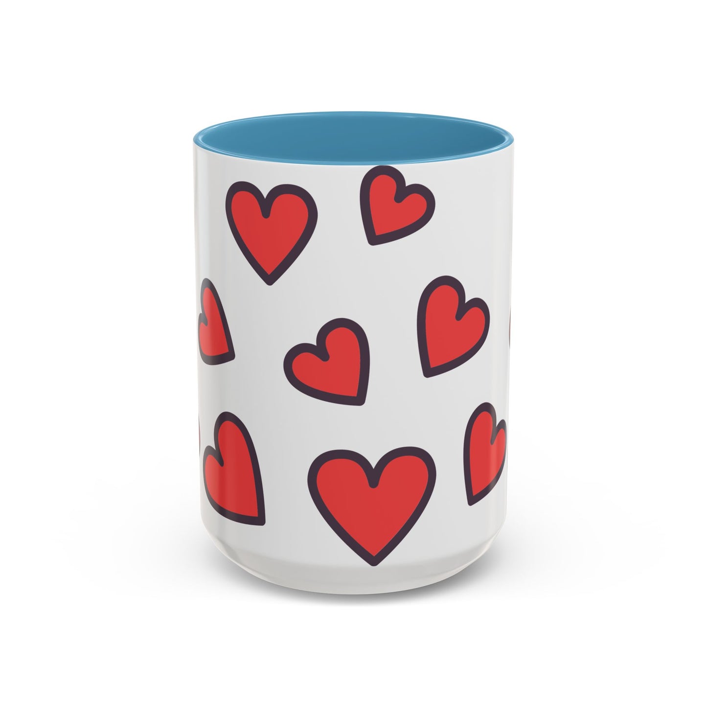 Hearts Accent Coffee Mug - Perfect Gift for Dog Lovers