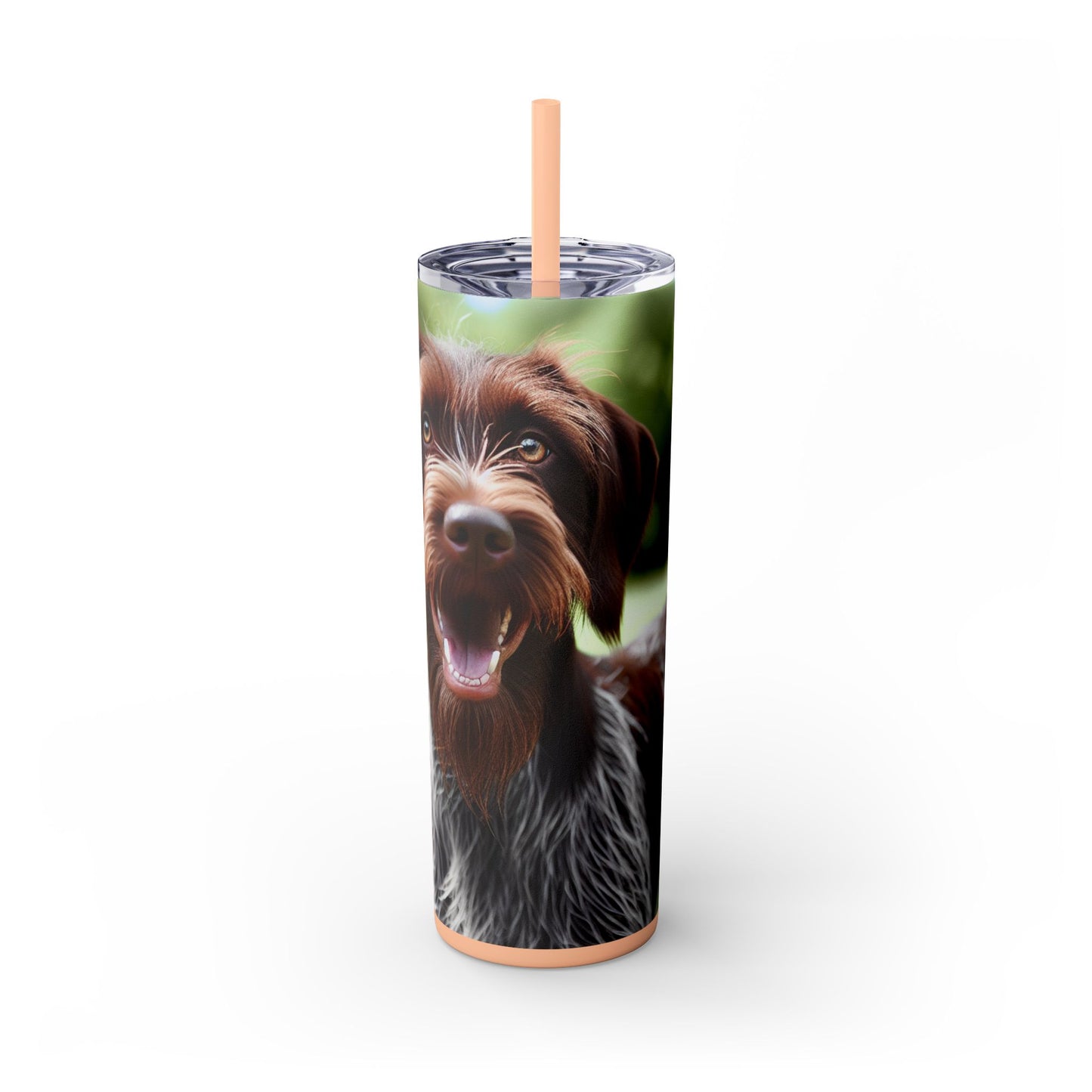 Wirehaired Slovakian Pointer Skinny Tumbler with Straw, 20oz