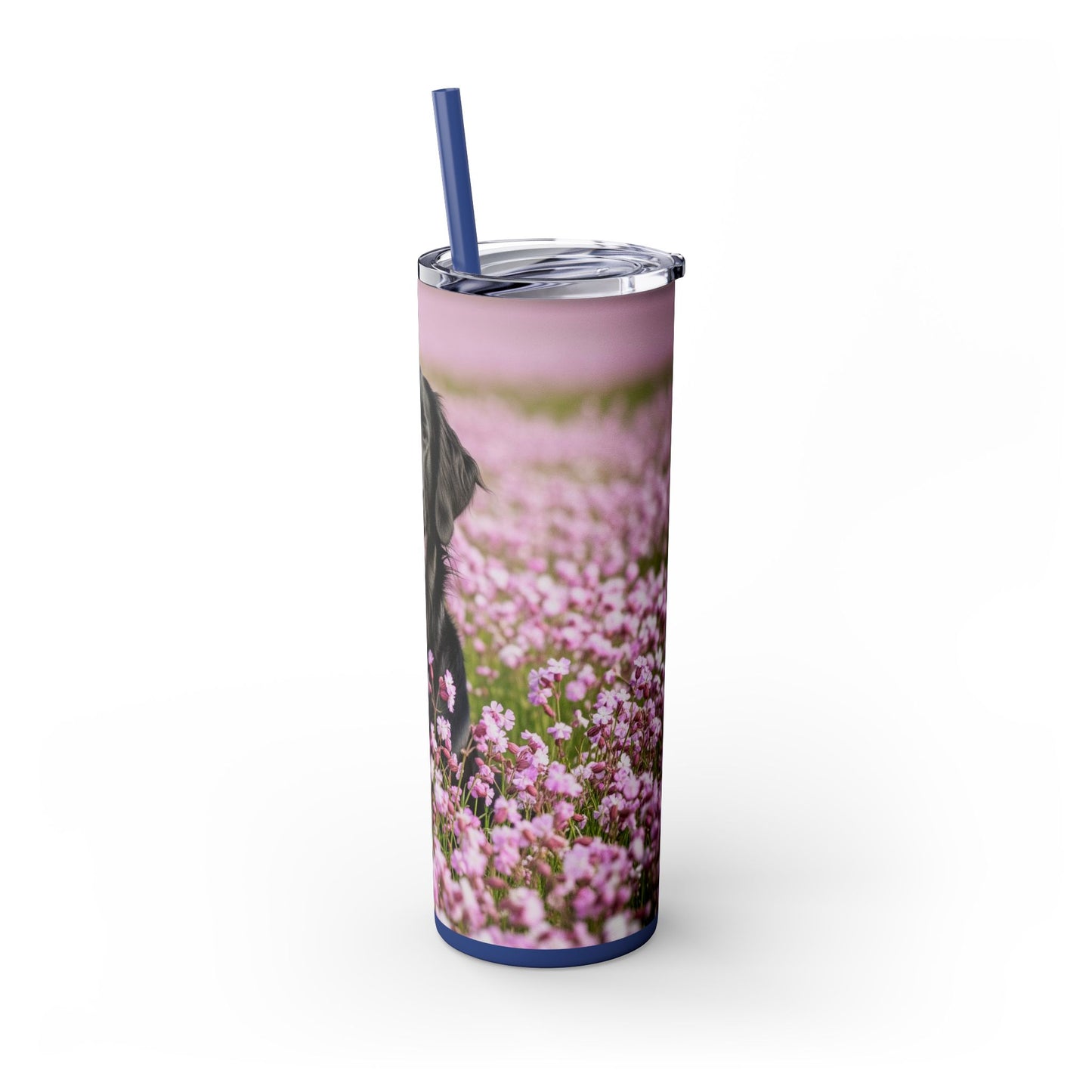 Flat Coated Retriever Skinny Tumbler with Straw, 20oz