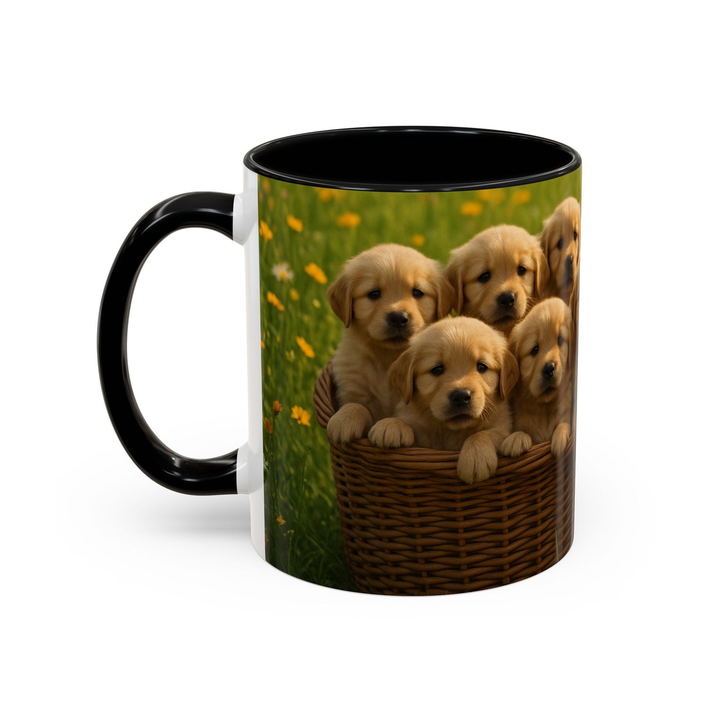 Golden Retriever puppies Accent Coffee Mug - Perfect Gift for Dog Lovers