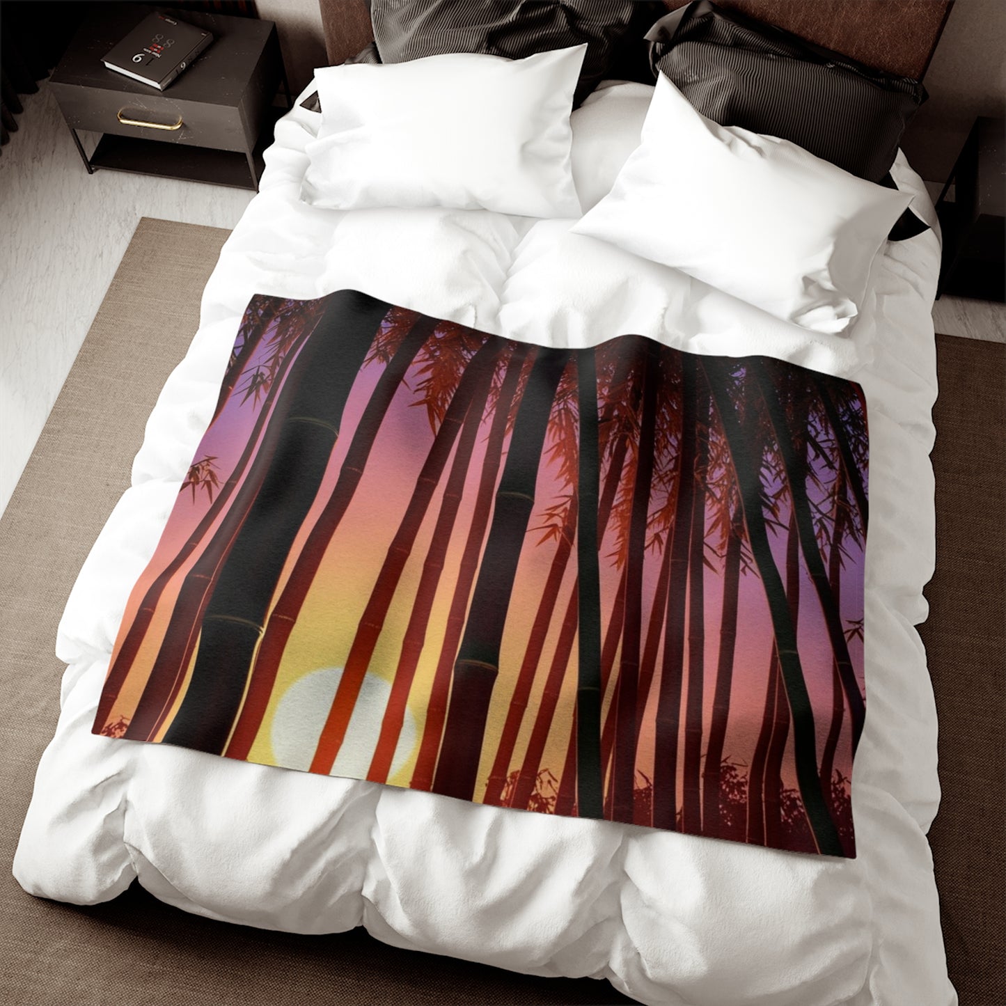 Bamboo Forest Sunrise Sweatshirt Blanket