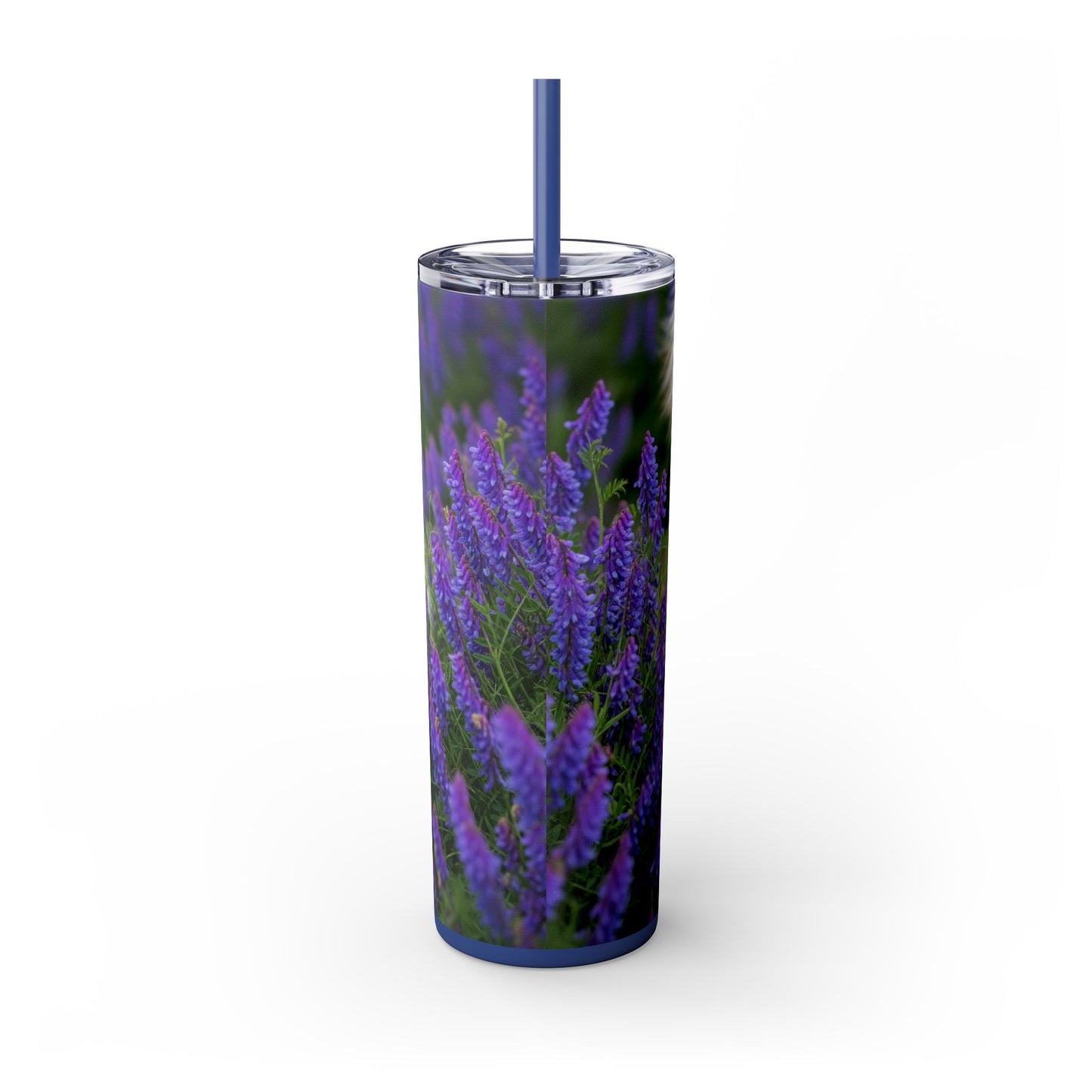 Shetland Sheepdog Skinny Tumbler with Straw, 20oz
