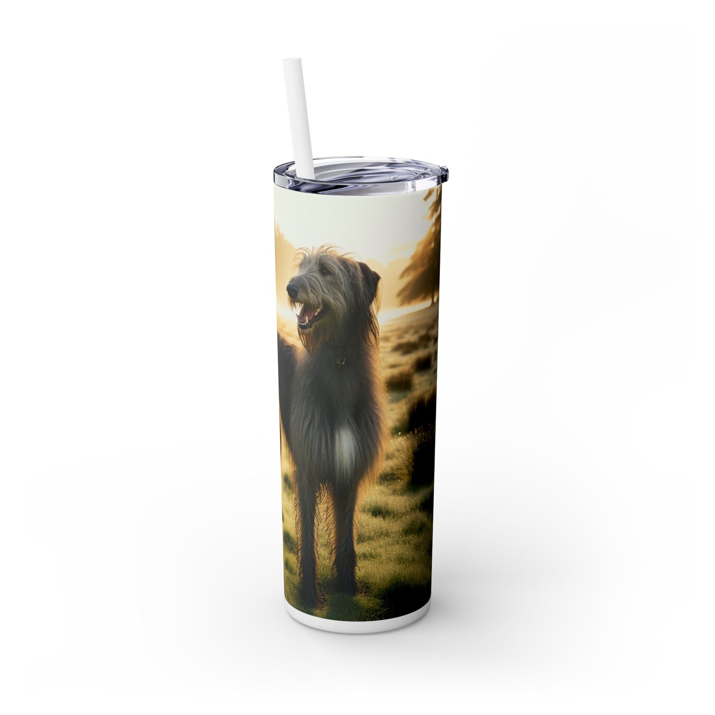 Scottish Deerhound Tumbler with Straw, 20oz