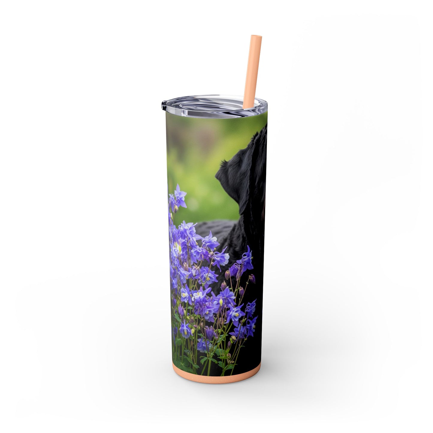 Black Russian Terrier Tumbler with Straw, 20oz
