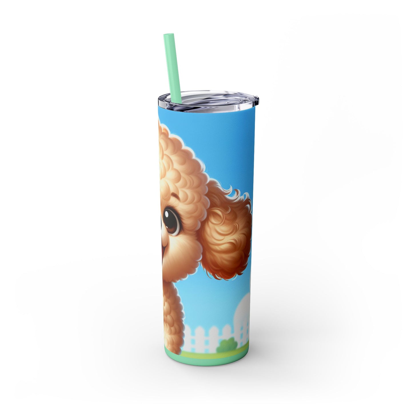 Miniature Poodle Tumbler with Straw, 20oz