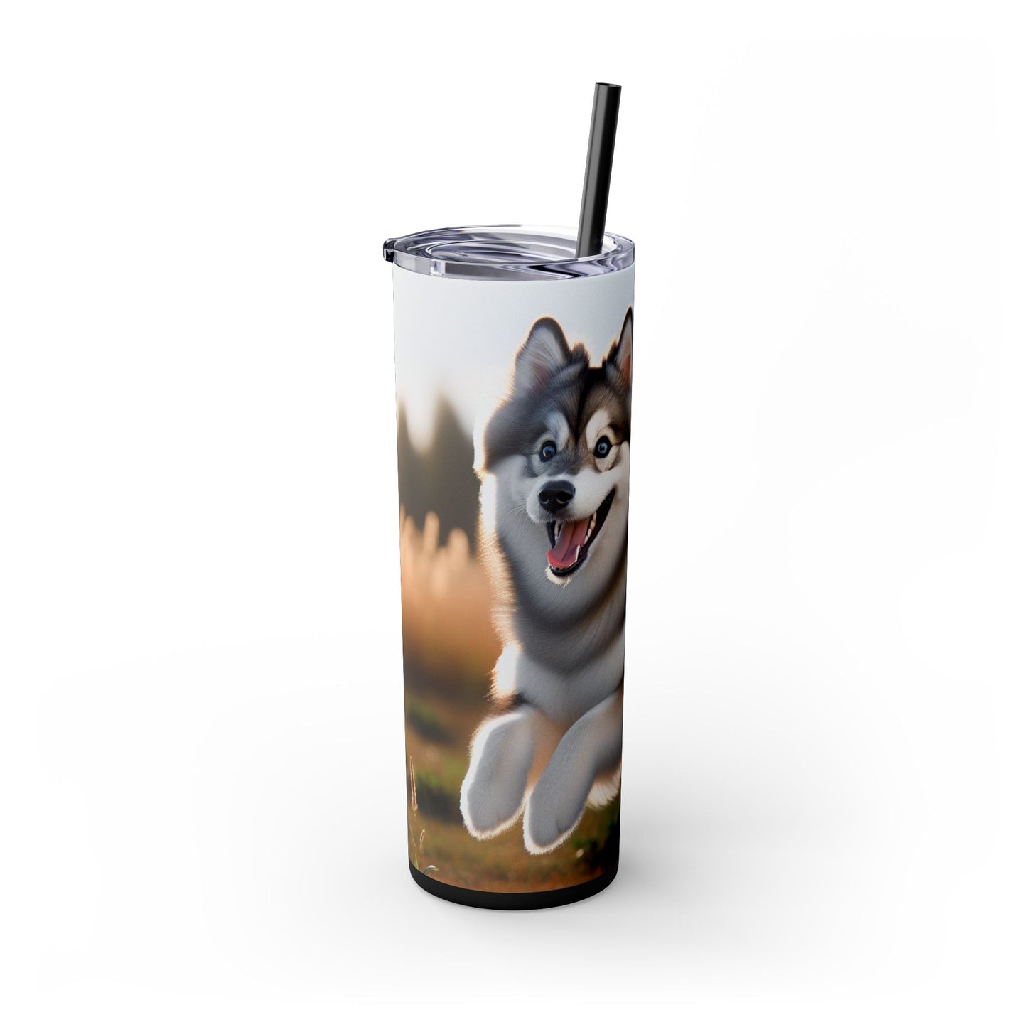 Alaskan Klee Kai Skinny Tumbler with Straw, 20oz