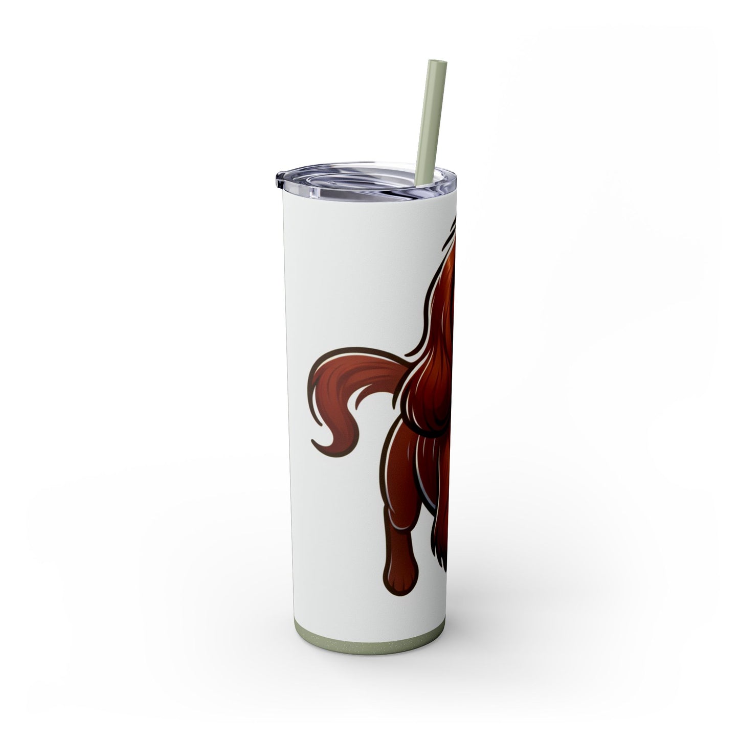 Sussex Spaniel Skinny Tumbler with Straw, 20oz