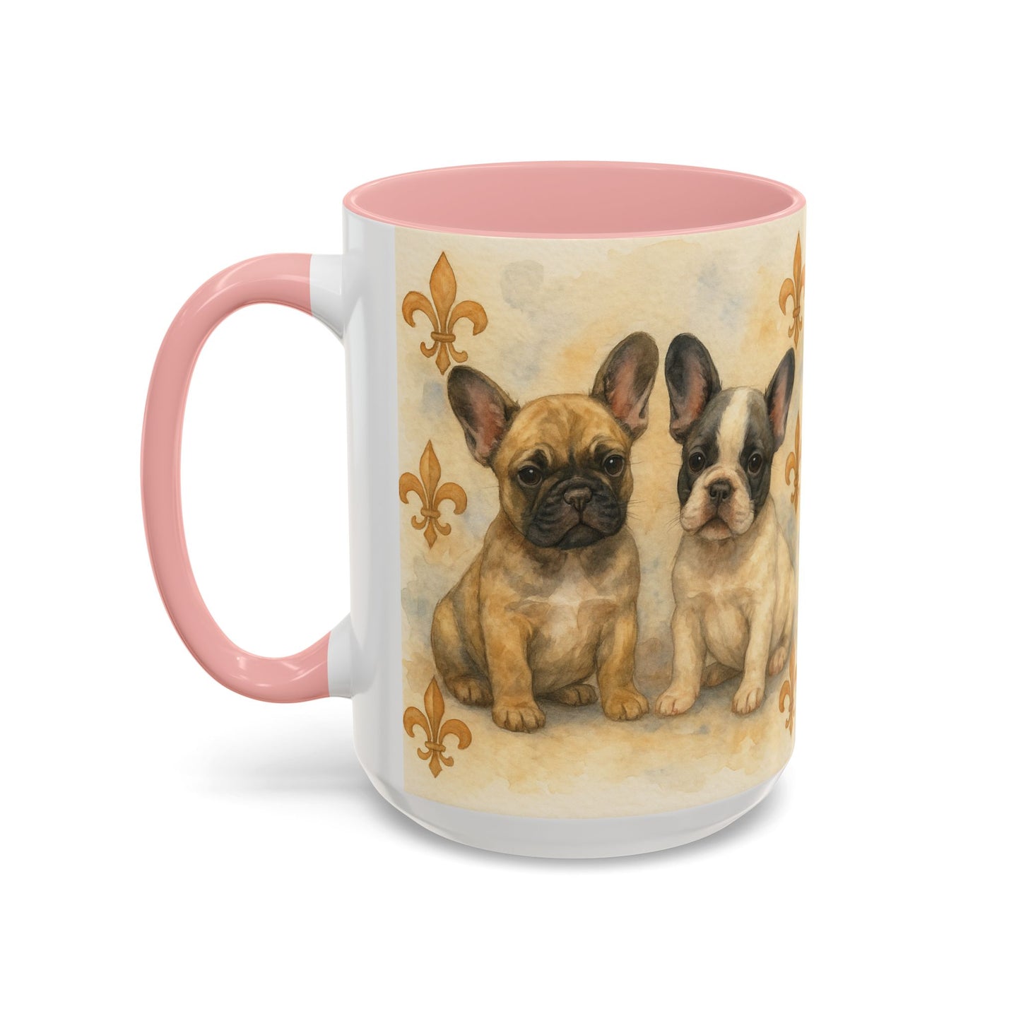 French Bulldog puppies Accent Coffee Mug - Perfect Gift for Dog Lovers