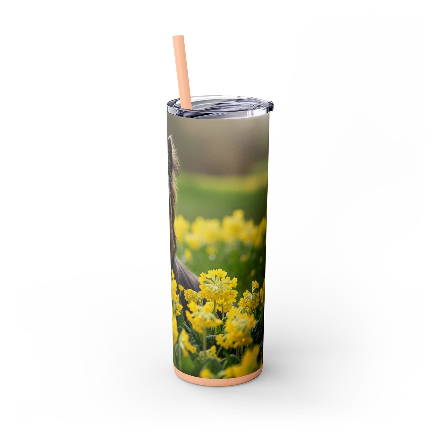 Skye Terrier Skinny Tumbler with Straw, 20oz