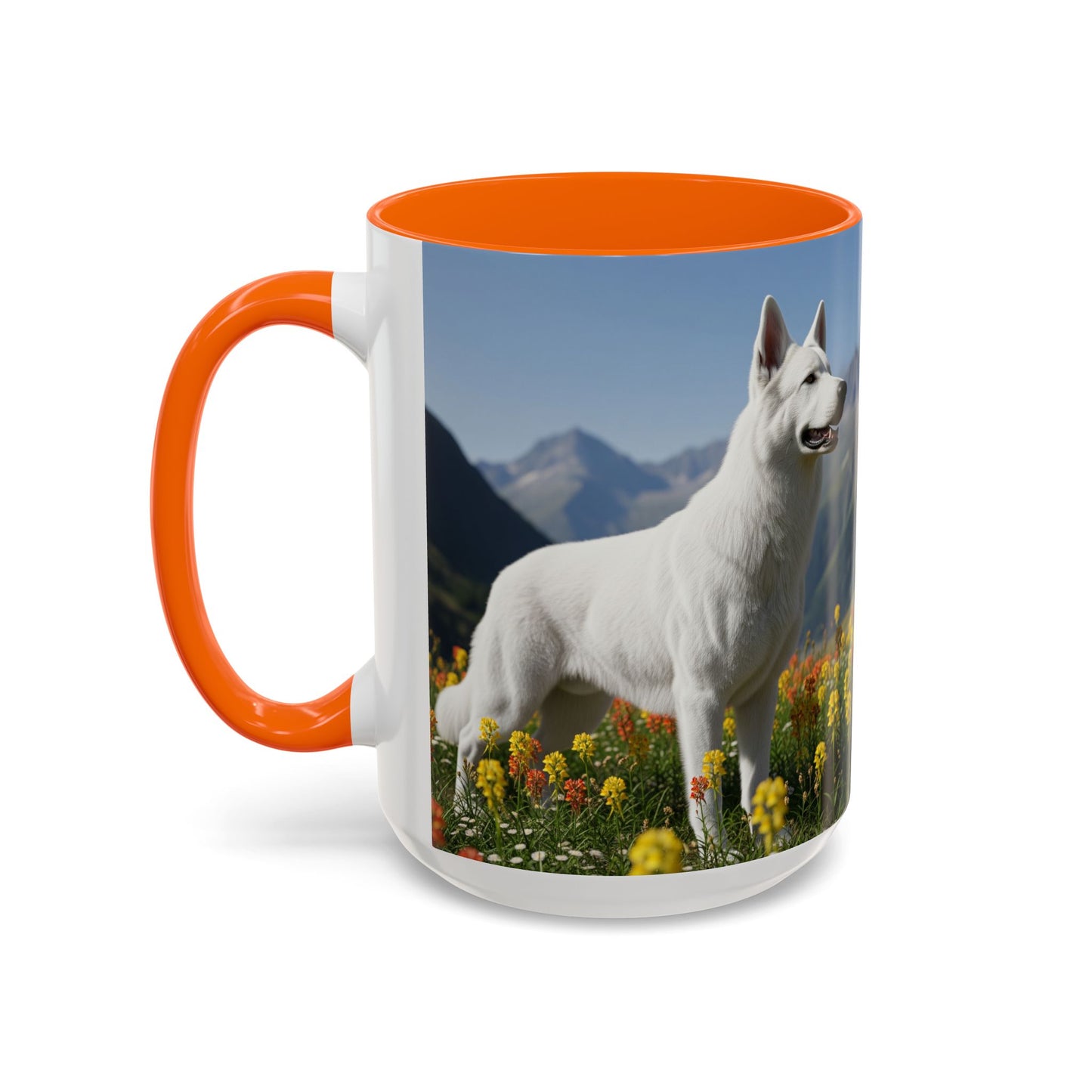 White Swiss Shepherd Dog Accent Coffee Mug - Perfect Gift for Dog Lovers