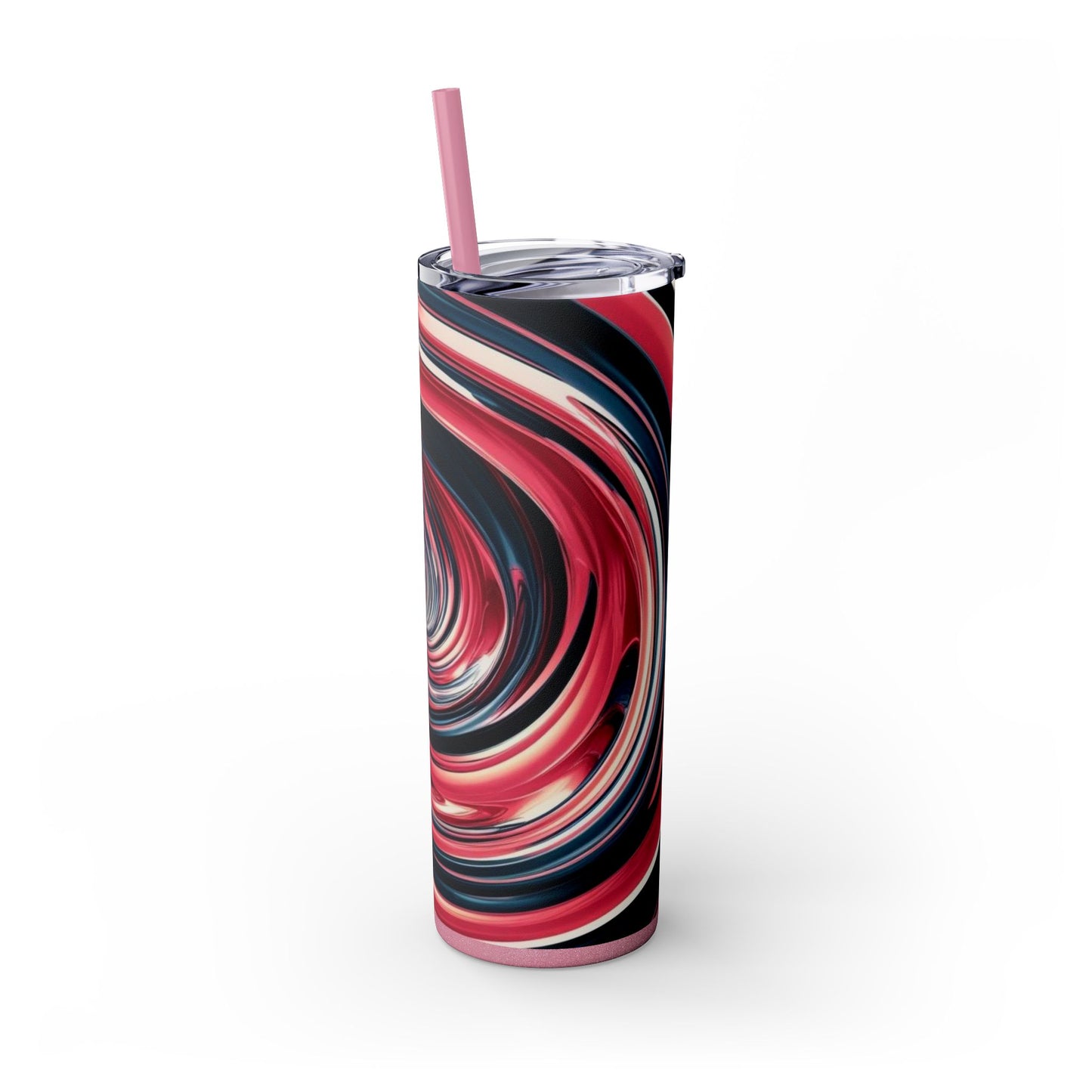 Optical Illusion Skinny Tumbler with Straw, 20oz