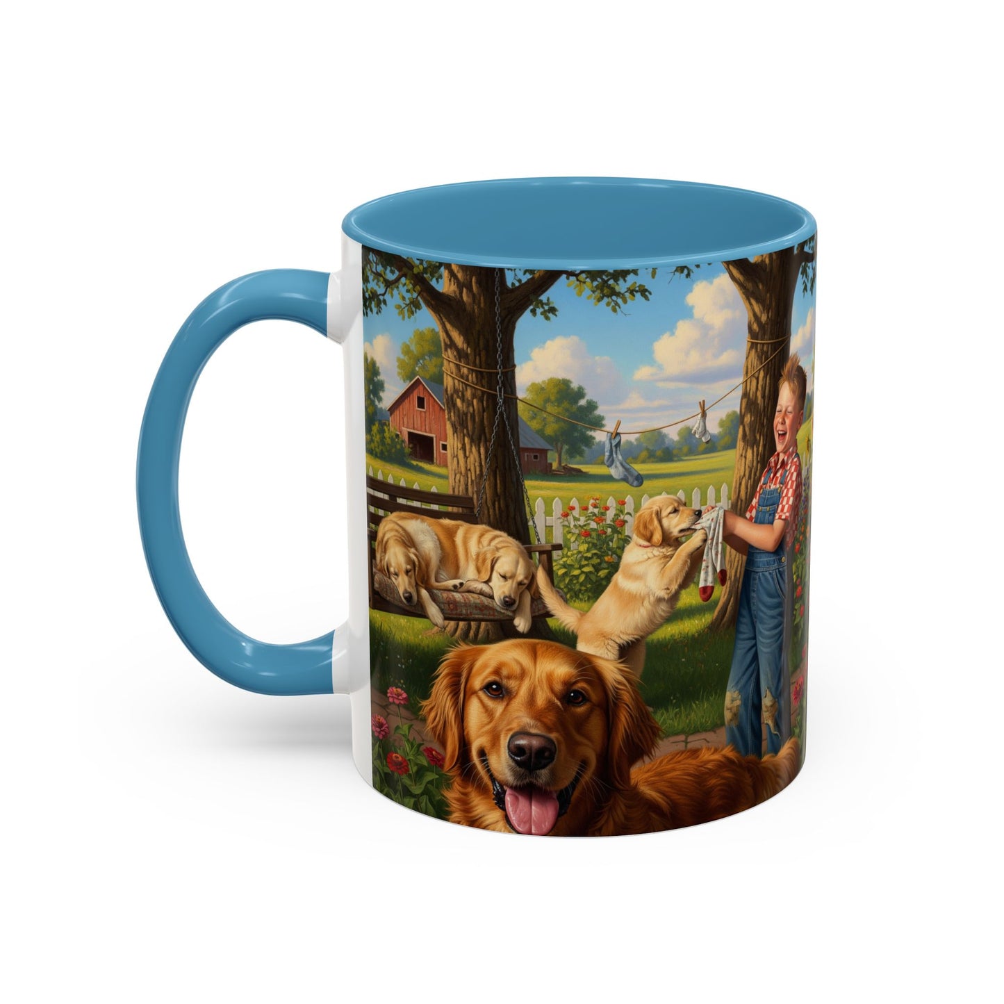 Golden Retriever Accent Coffee Mug - Perfect Gift for Dog Lovers