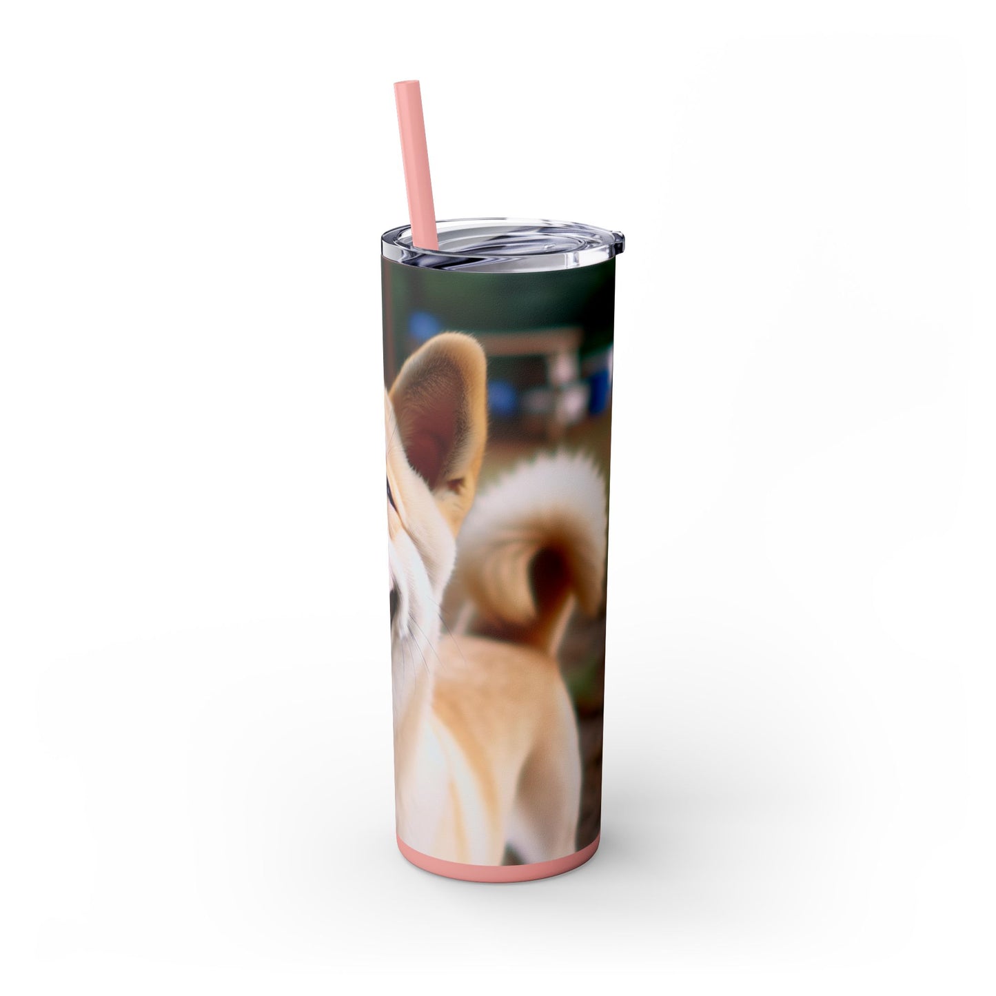 Korean Jindo Dog Tumbler with Straw, 20oz