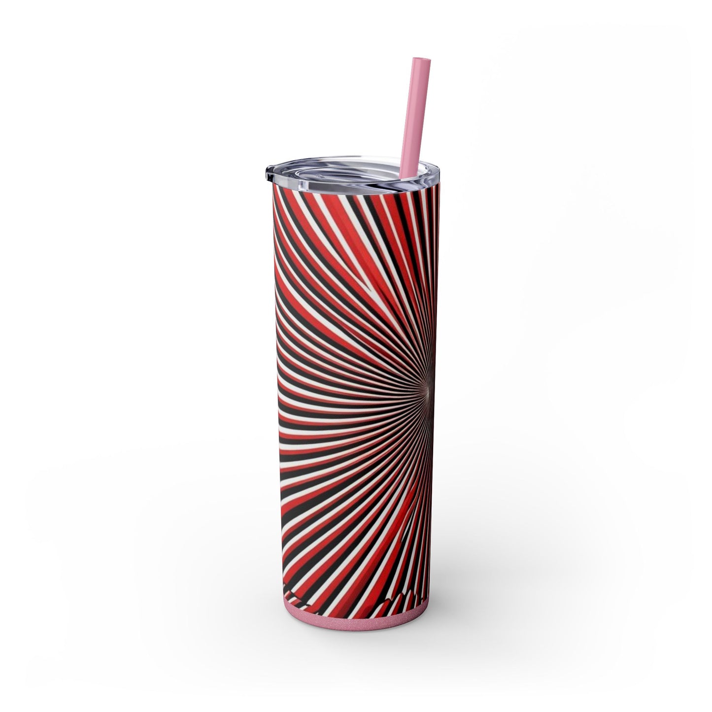 Optical Illusion Skinny Tumbler with Straw, 20oz