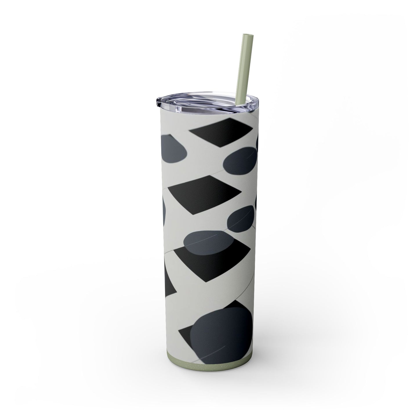 Optical Illusion Skinny Tumbler with Straw, 20oz