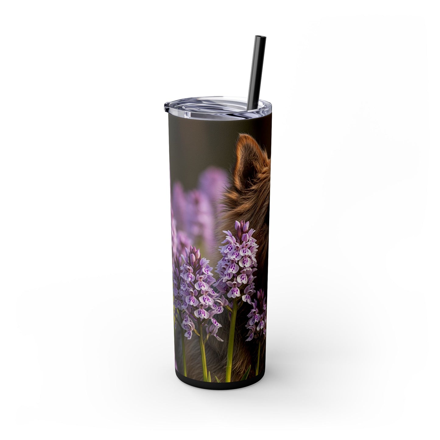 Cairn Terrier Skinny Tumbler with Straw, 20oz