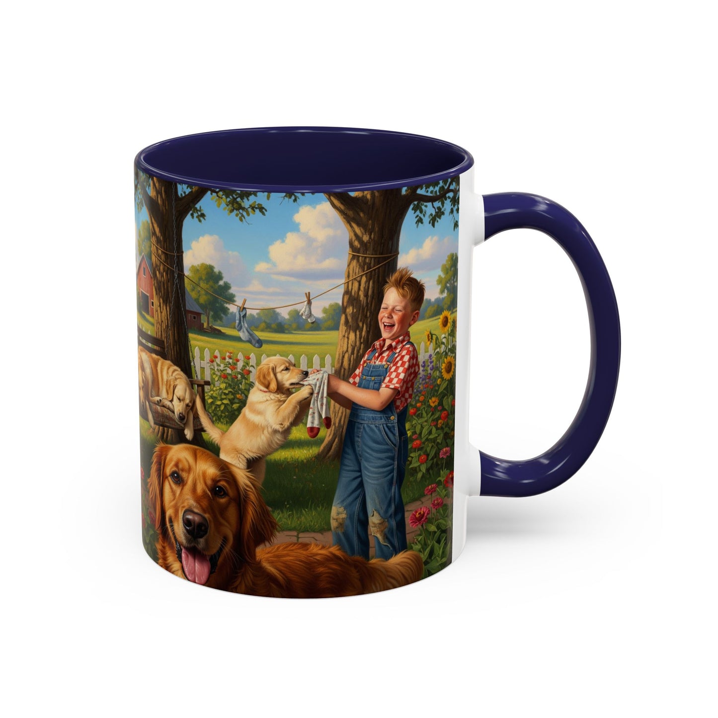 Golden Retriever Accent Coffee Mug - Perfect Gift for Dog Lovers