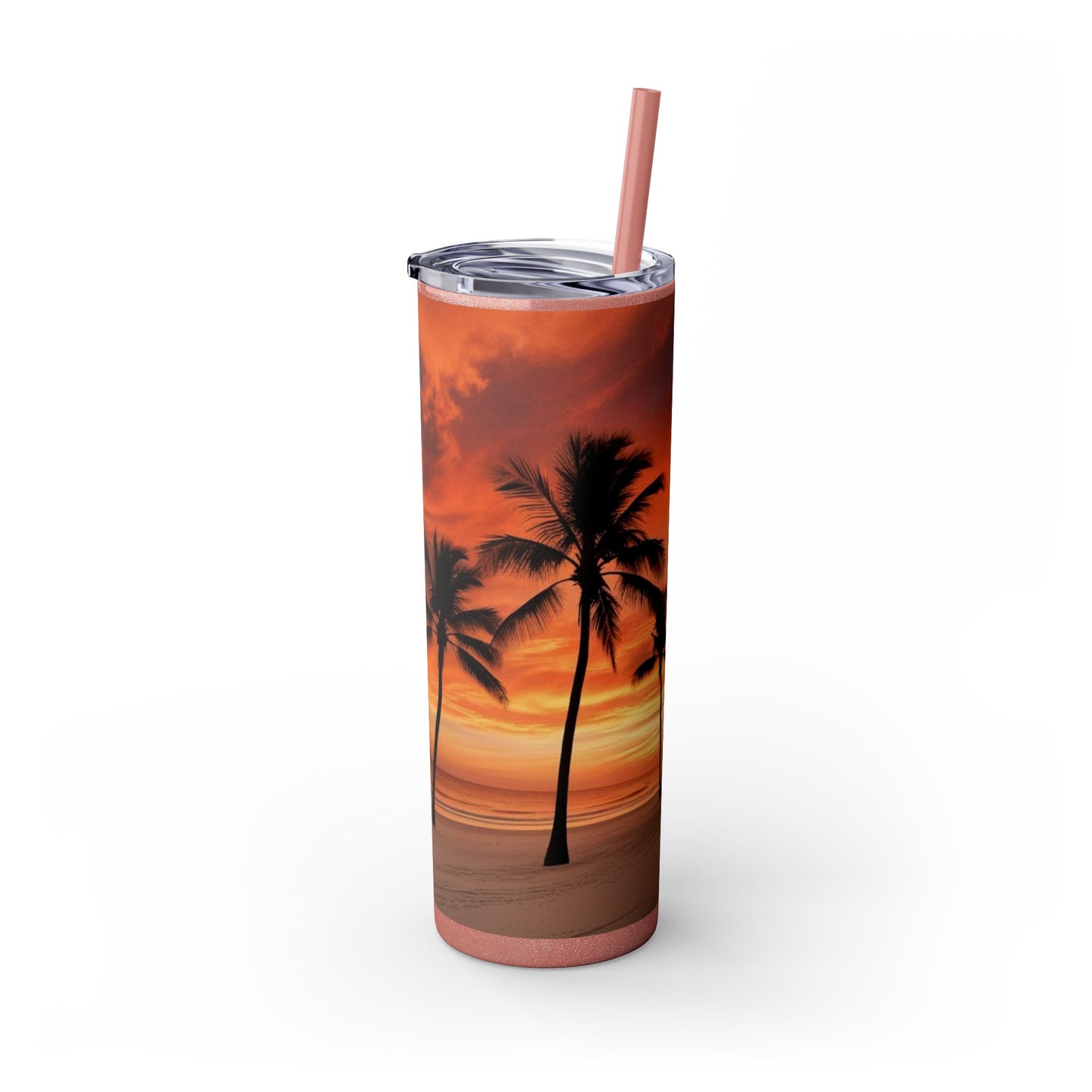 Brilliant Sunrise Skinny Tumbler with Straw, 20oz