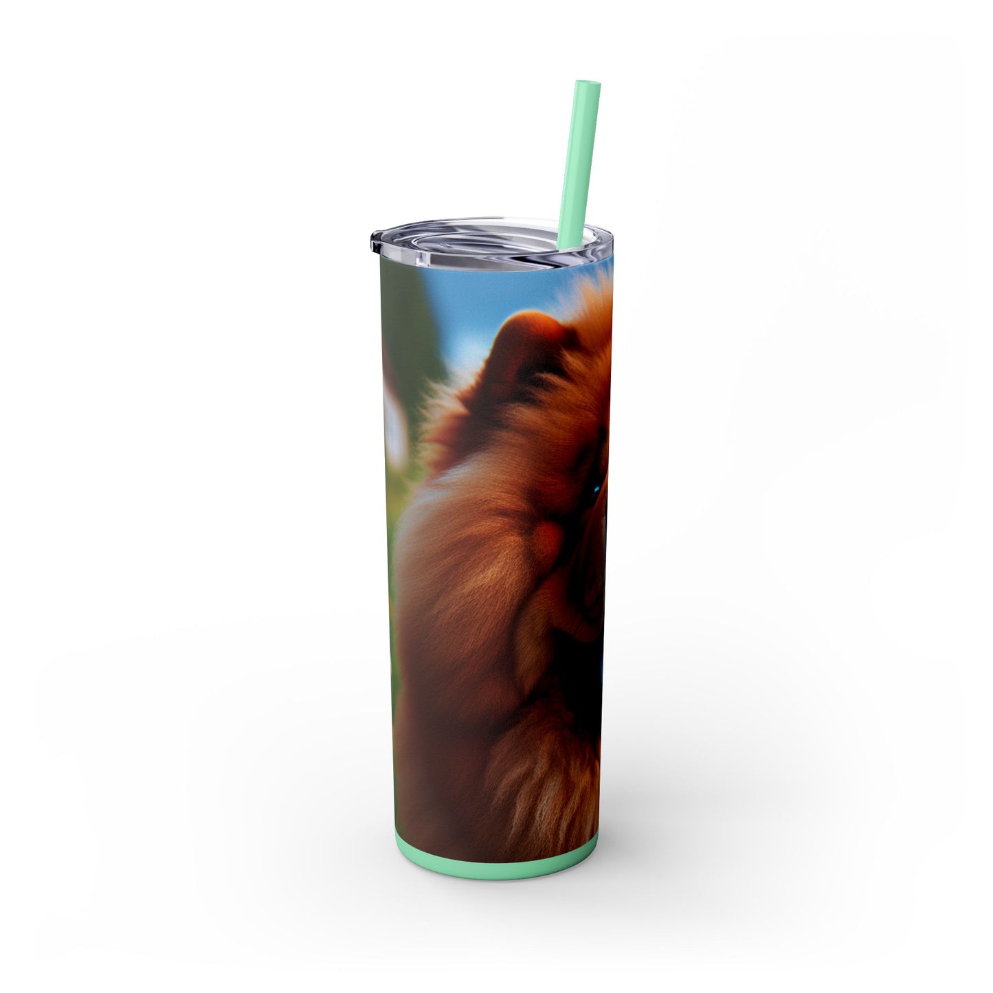 Chow Chow Skinny Tumbler with Straw, 20oz