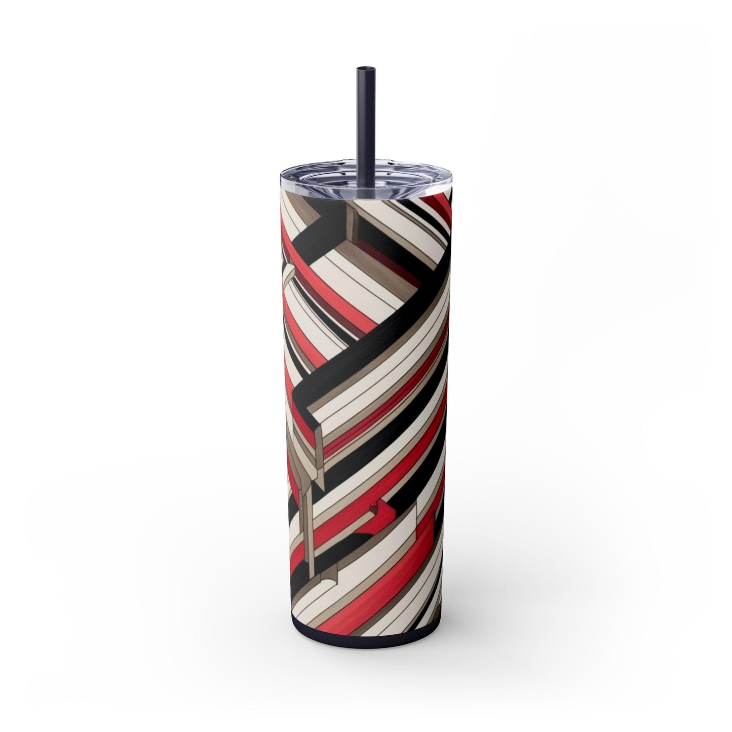 Optical Illusion Skinny Tumbler with Straw, 20oz