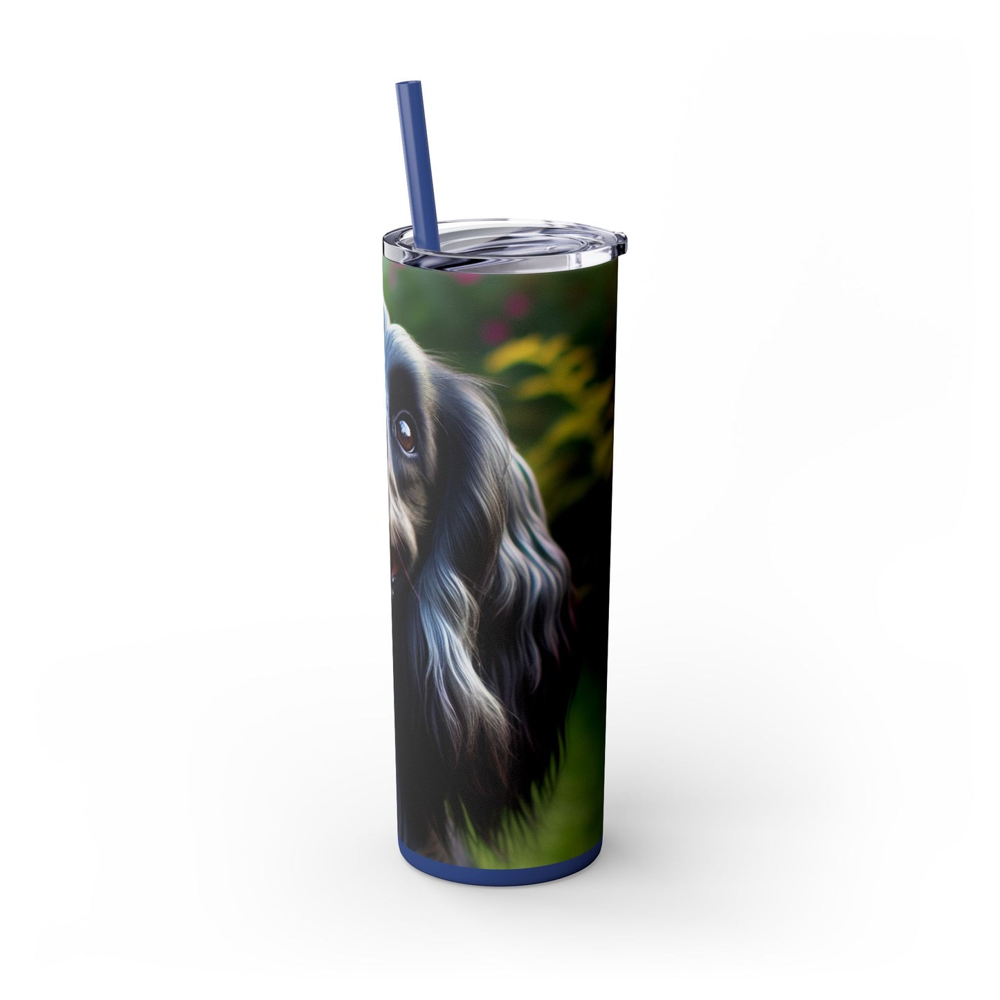 Blue Picardy Spaniel Tumbler with Straw, 20oz