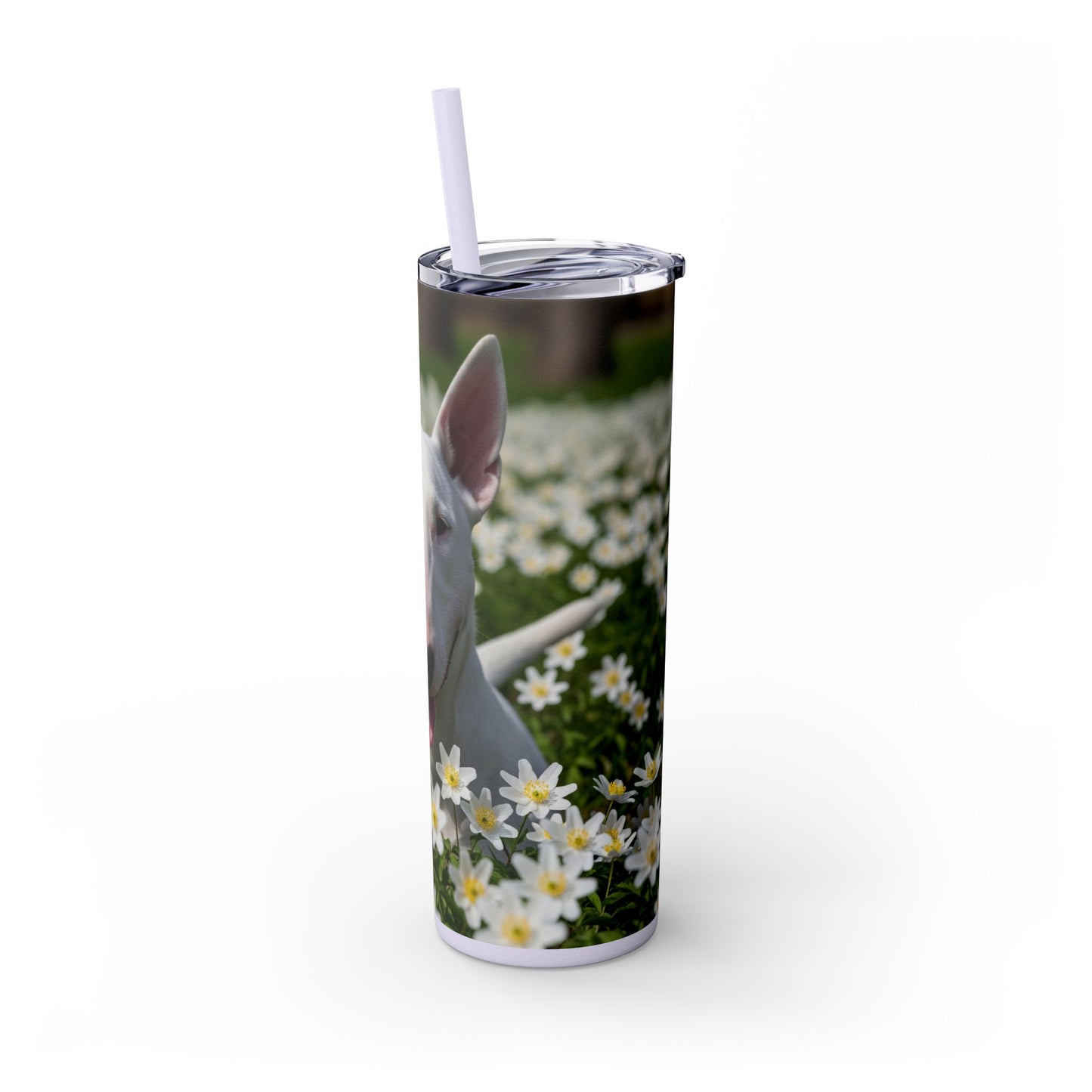 Bull Terrier Tumbler with Straw, 20oz