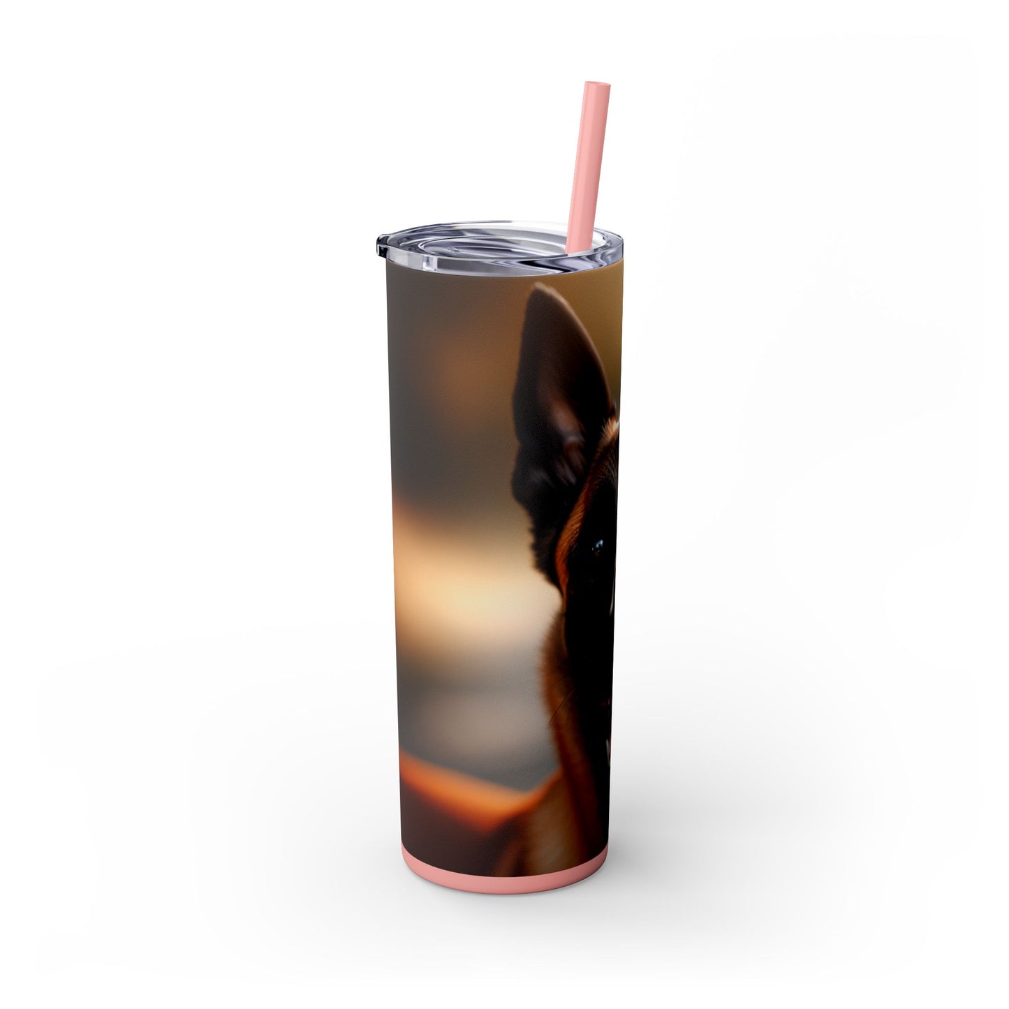 Belgian Shepherd Dog Malinois Tumbler with Straw, 20oz