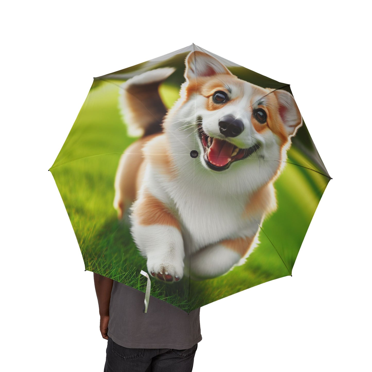 Welsh Corgi Pembroke Semi-Automatic Foldable Umbrella
