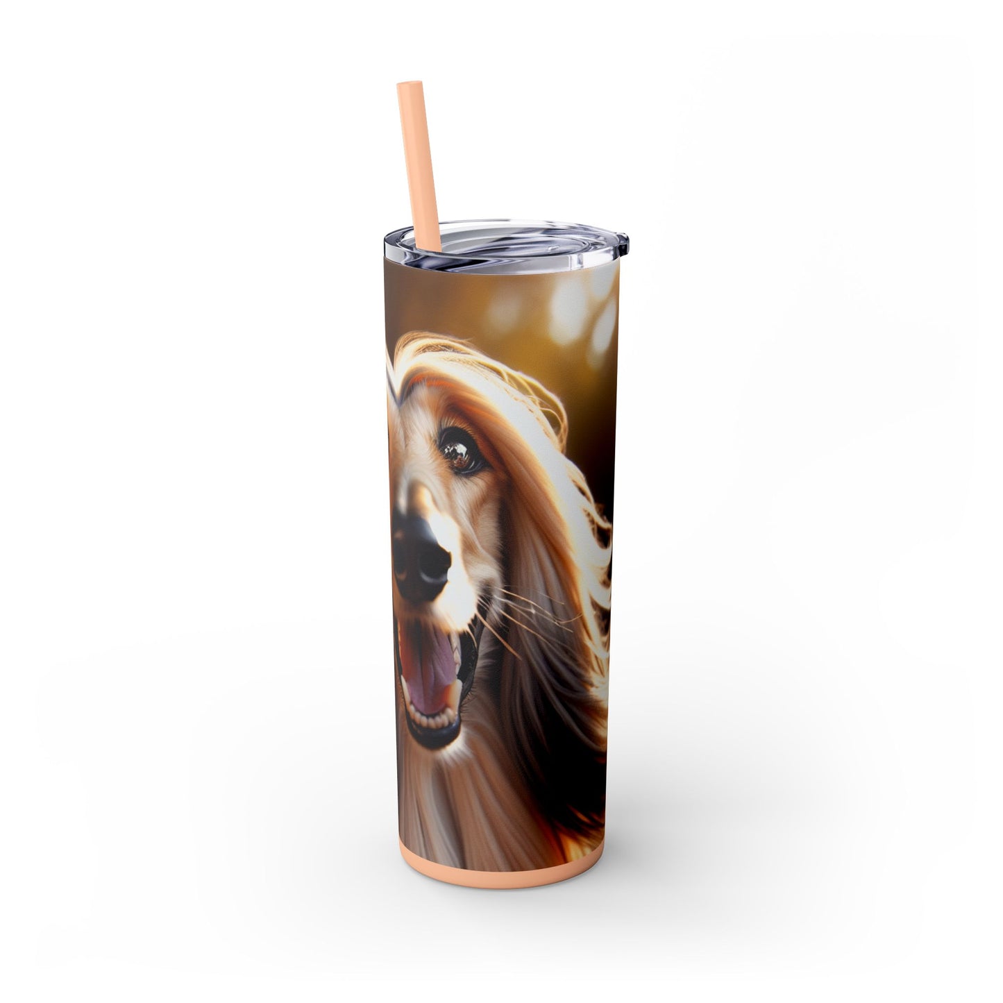 Afghan Hound Tumbler with Straw, 20oz