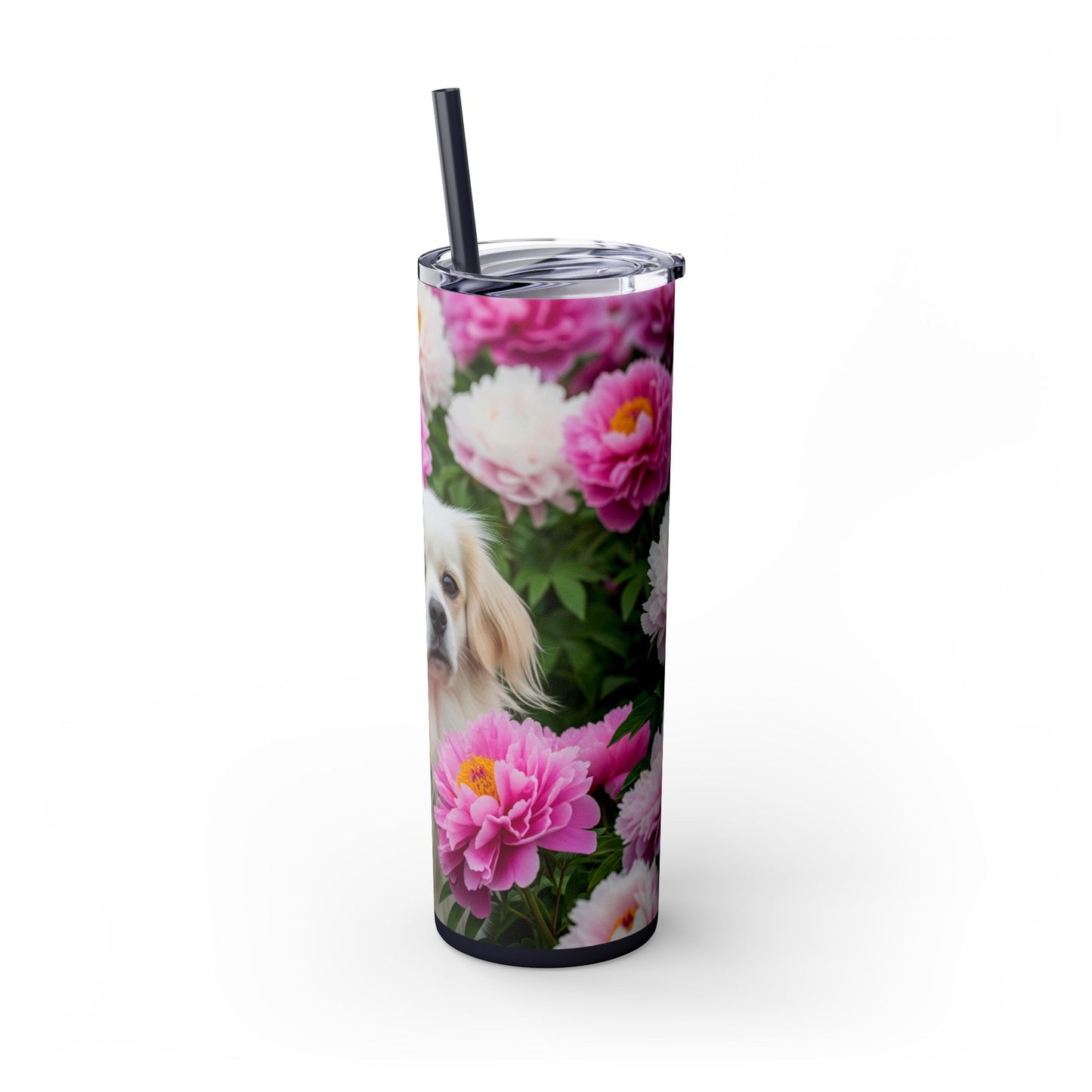 Tibetan Spaniel Tumbler with Straw, 20oz